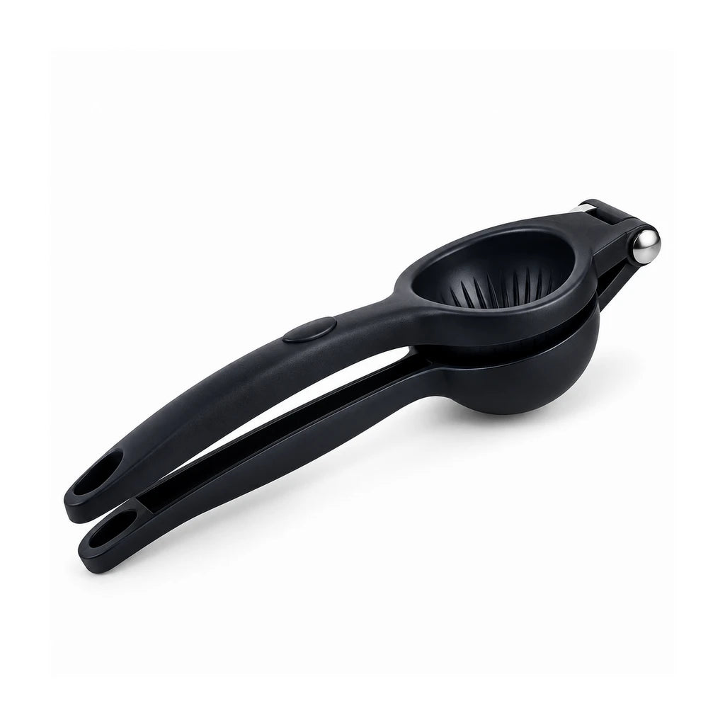 Shengya Black Zinc & Plastic Lemon Squeezer With Hinged Citrus Press