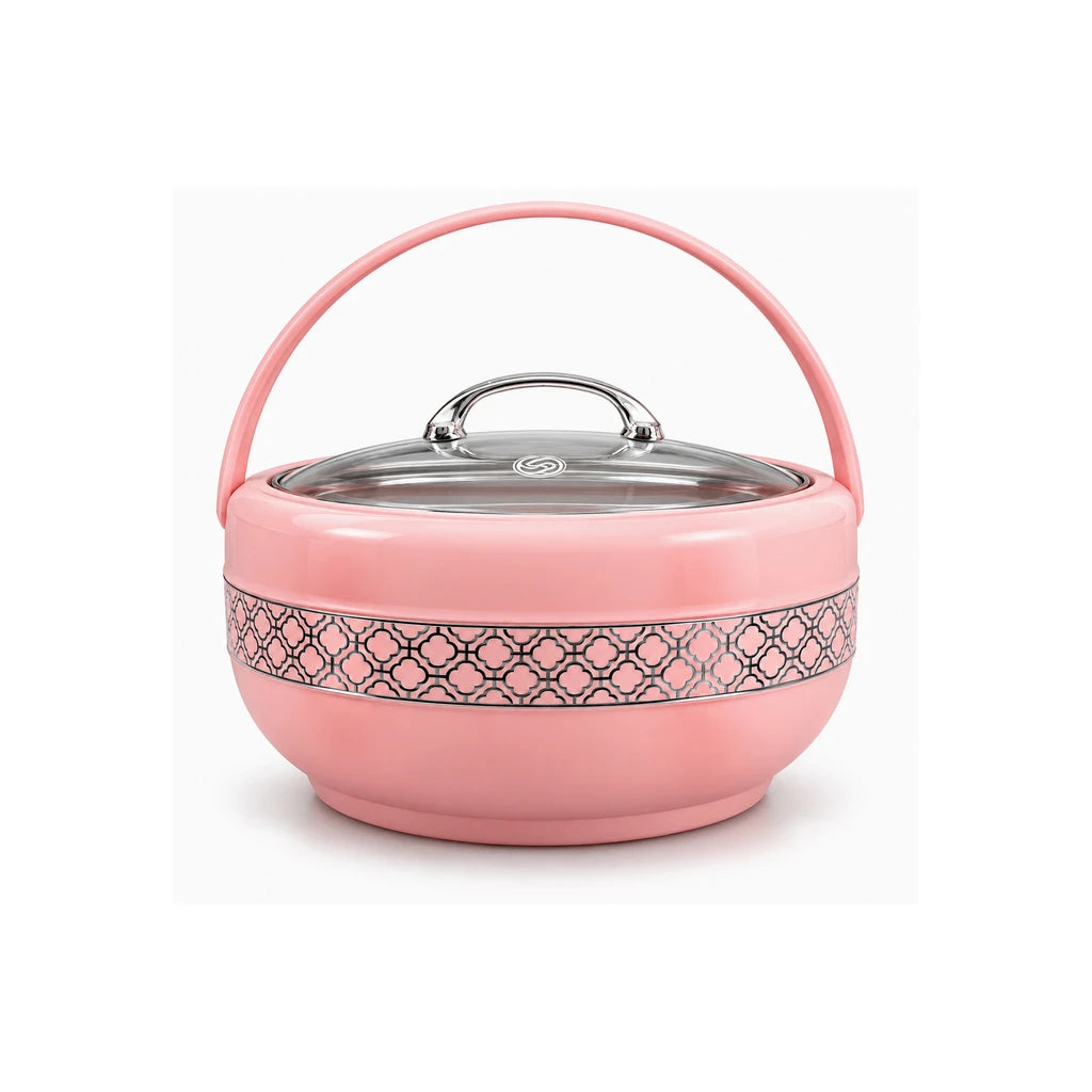 Brighton Graceware 4100 ml Stainless Steel Hotpot With Clear Lid & Side Handles