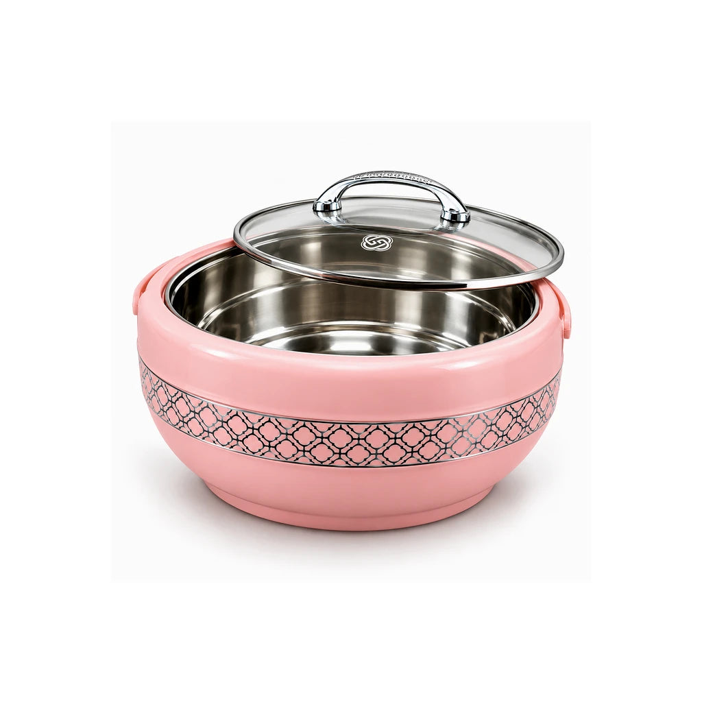 Brighton Graceware 4100 ml Stainless Steel Hotpot With Clear Lid & Side Handles