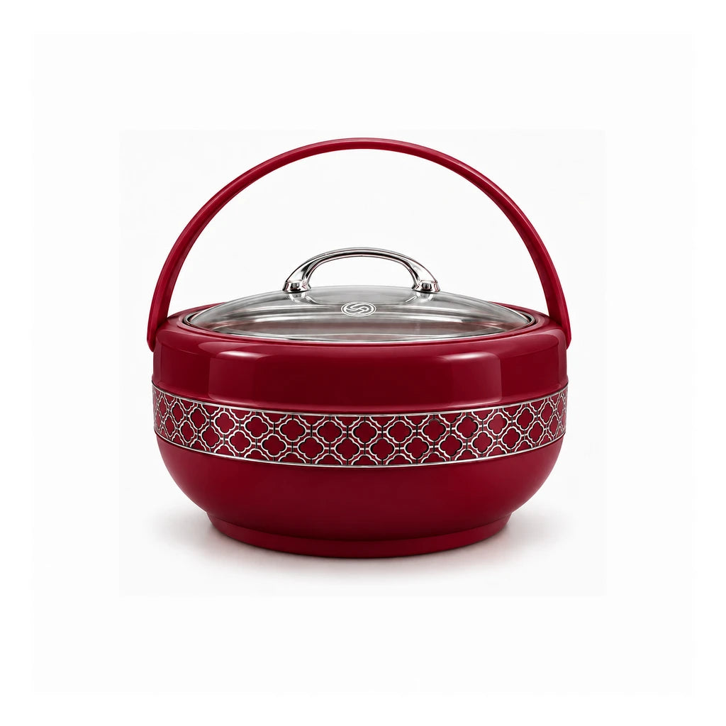 Brighton Graceware 4100 ml Stainless Steel Hotpot With Clear Lid & Side Handles