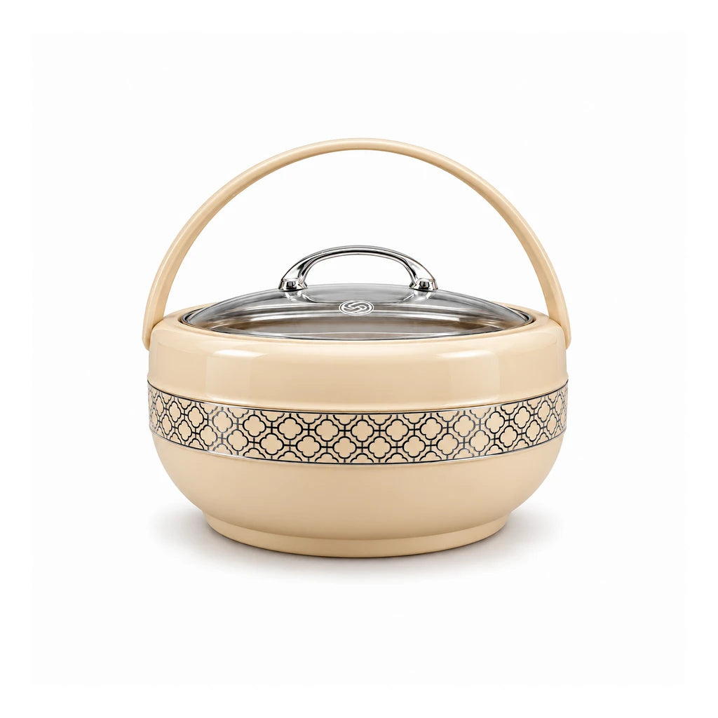 Brighton Graceware 4100 ml Stainless Steel Hotpot With Clear Lid & Side Handles