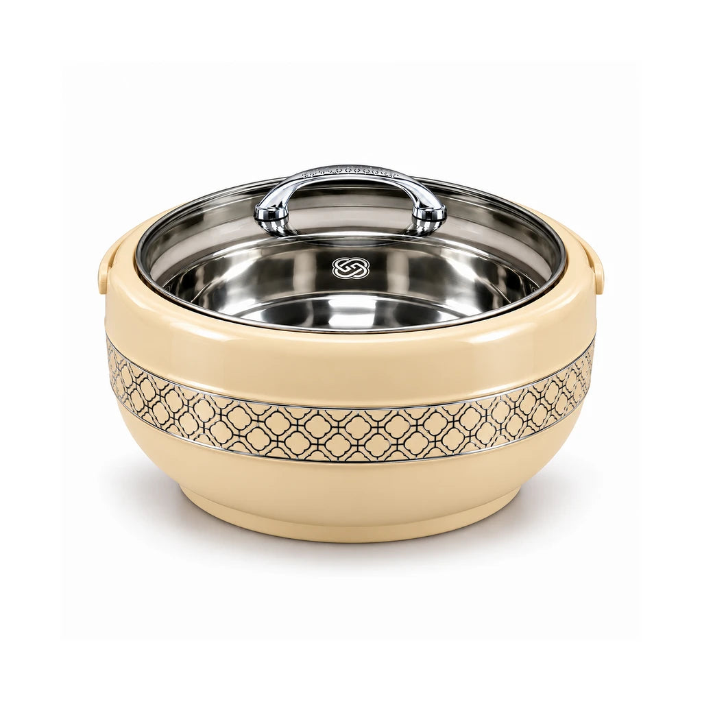 Brighton Graceware 4100 ml Stainless Steel Hotpot With Clear Lid & Side Handles
