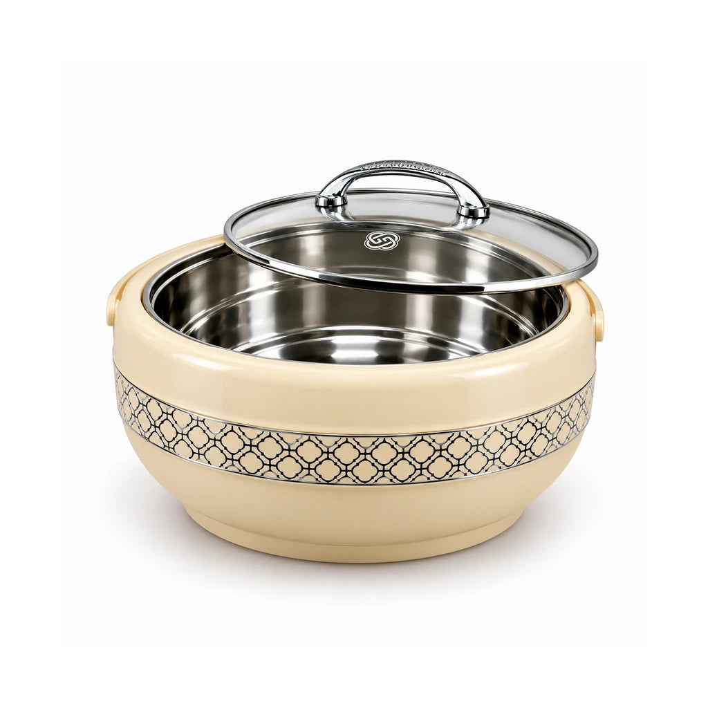 Brighton Graceware 4100 ml Stainless Steel Hotpot With Clear Lid & Side Handles
