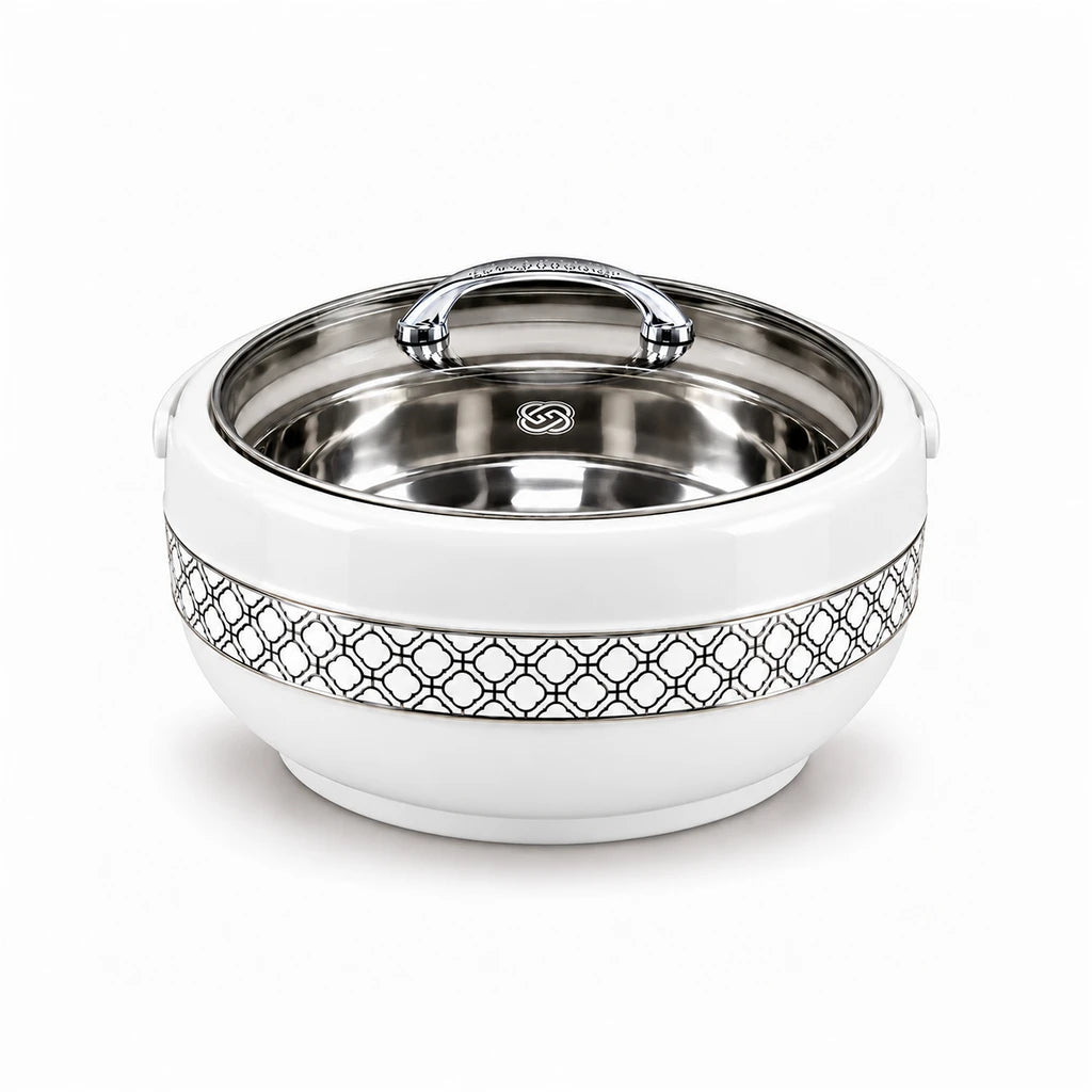 Brighton Graceware 4100 ml Stainless Steel Hotpot With Clear Lid & Side Handles