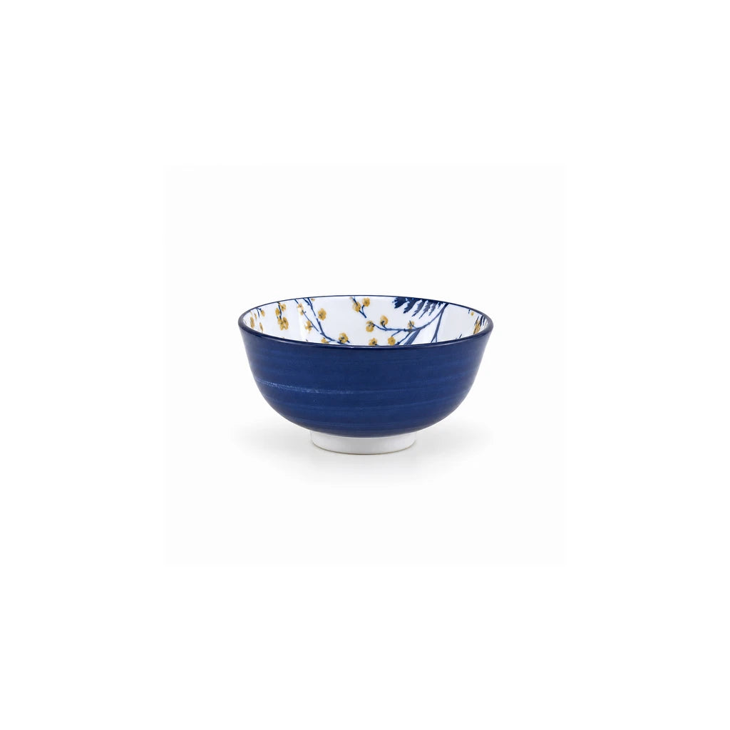 Gupan 4.75-Inch Navy & White Ceramic Sweet Bowl