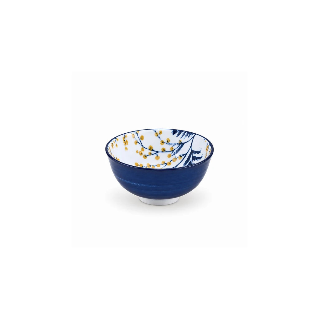 Gupan 4.75-Inch Navy & White Ceramic Sweet Bowl