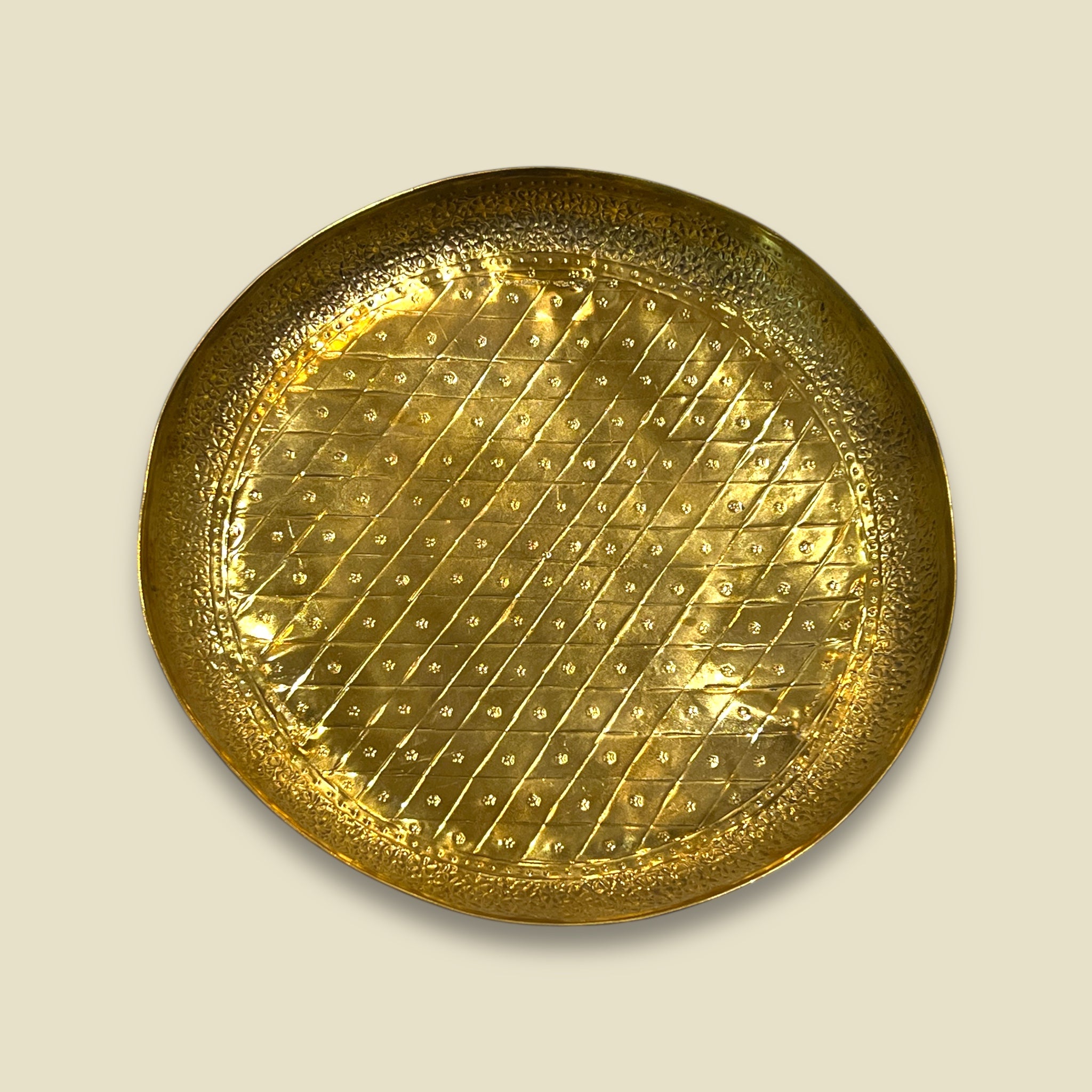 Handcrafted Serving Footed Platters Golden
