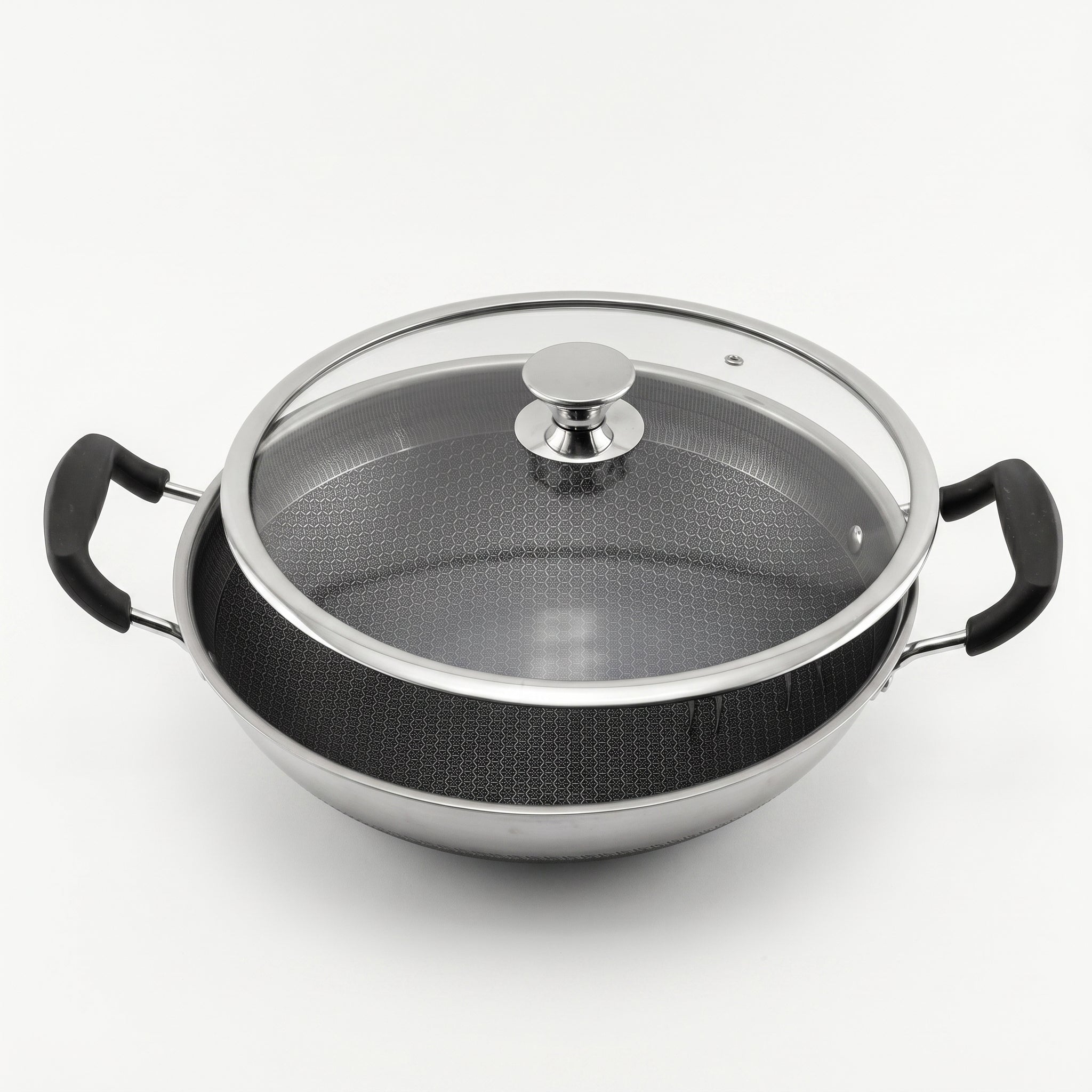 Contay 32 CM Laser Coated Wok Double Handle