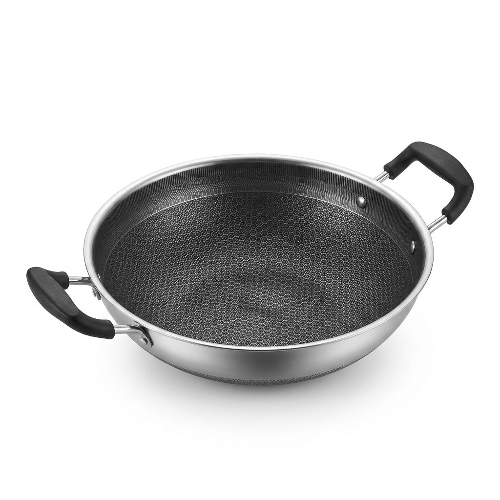 Contay 32 CM Laser Coated Wok Double Handle