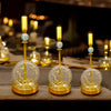 Aroma Golden Candle Stand Set of 3-Pieces