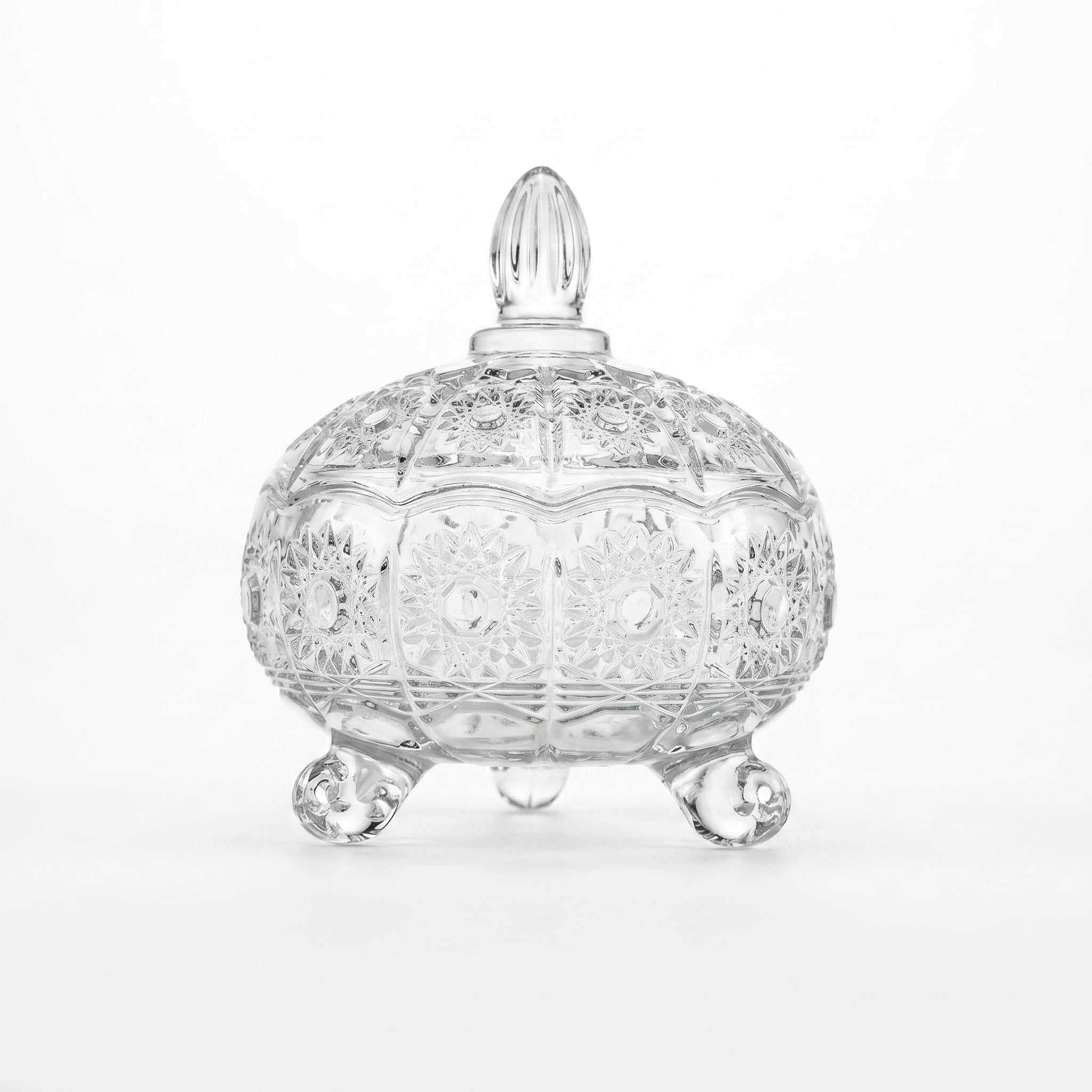 Delisoga Flower Pattern Glass Candy Bowl