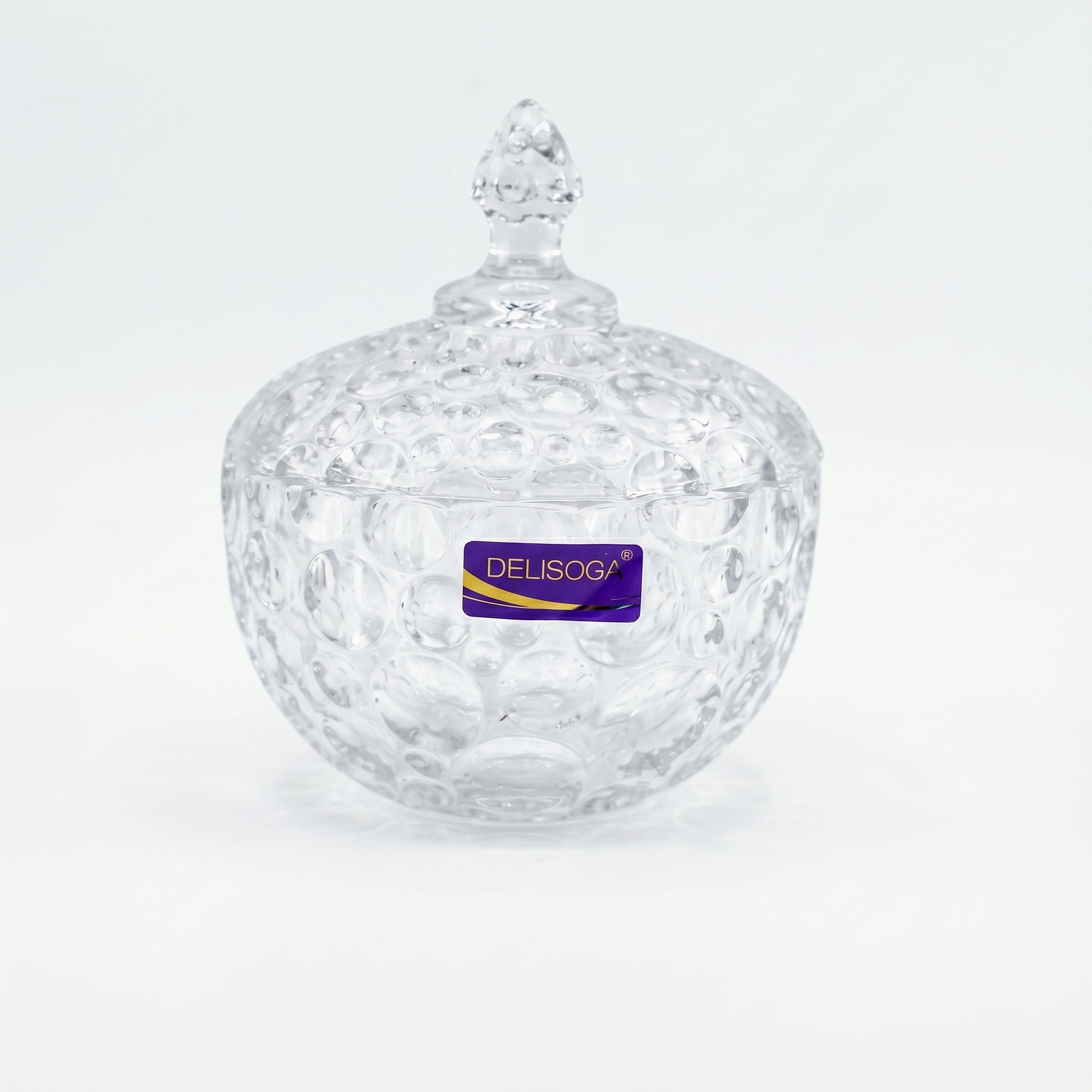 Delisoga Bubble Pattern Glass Candy Bowl