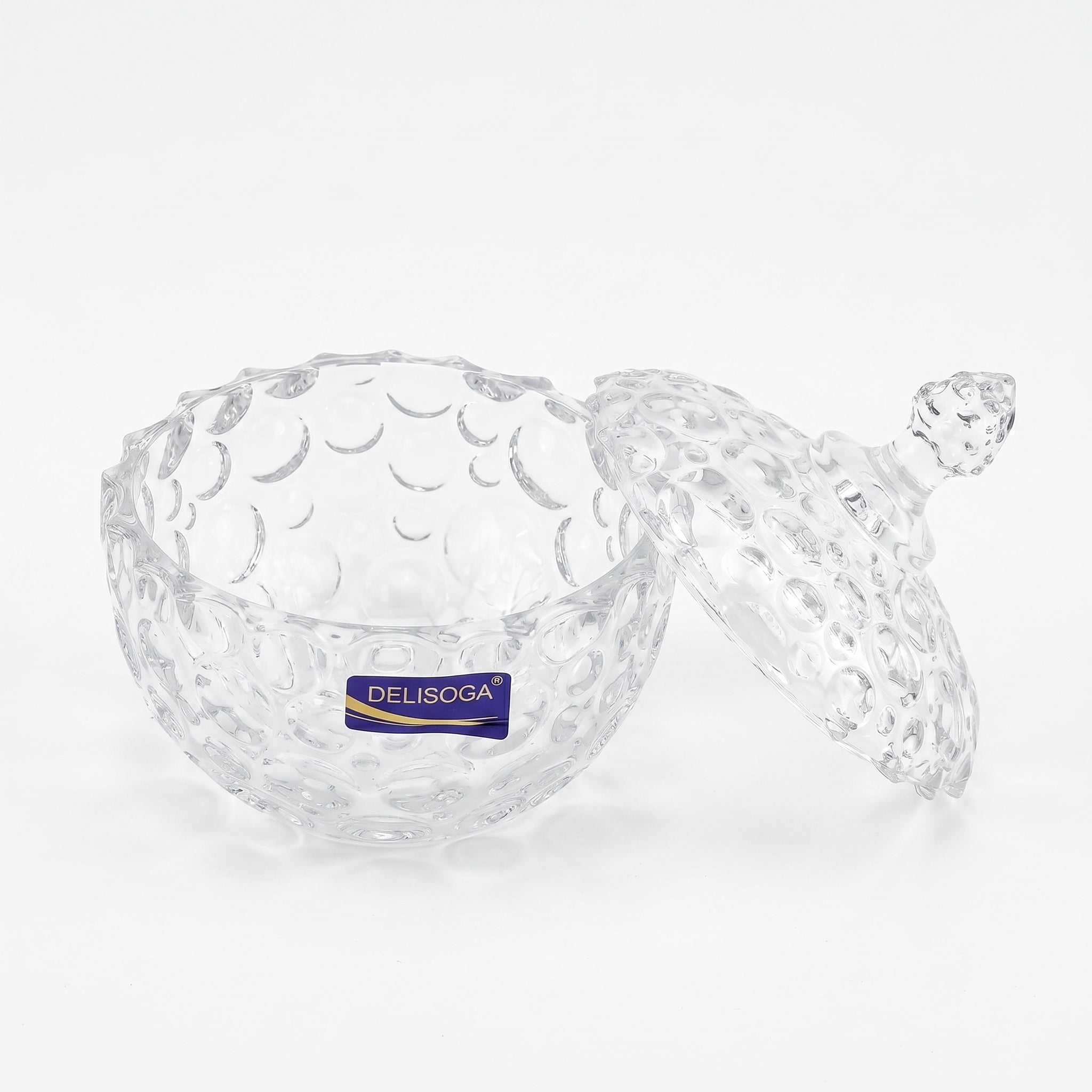 Delisoga Bubble Pattern Glass Candy Bowl