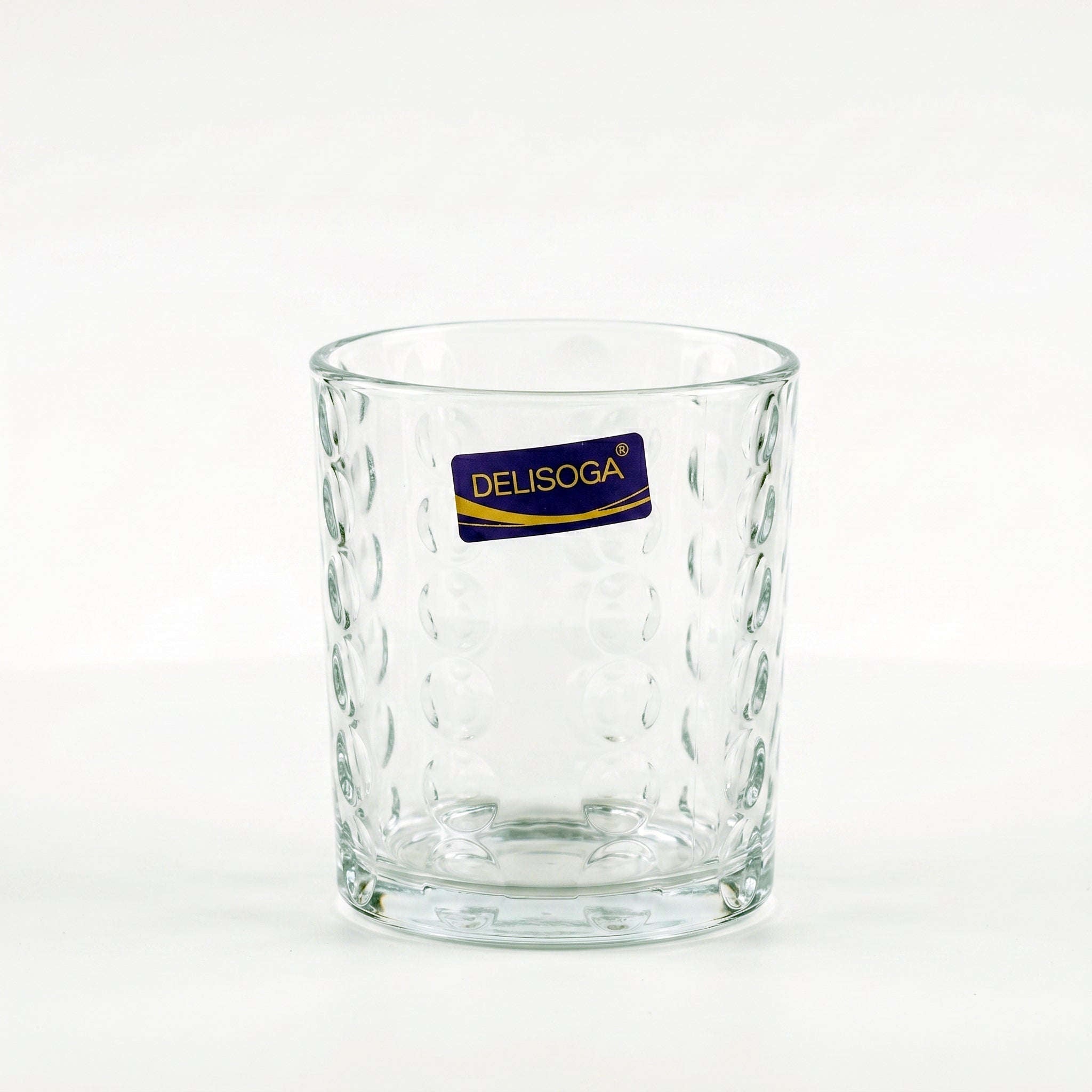 Delisoga 340 ml 6-Piece Bubble Pattern DOF Glass Set Kaka Bawa Sons