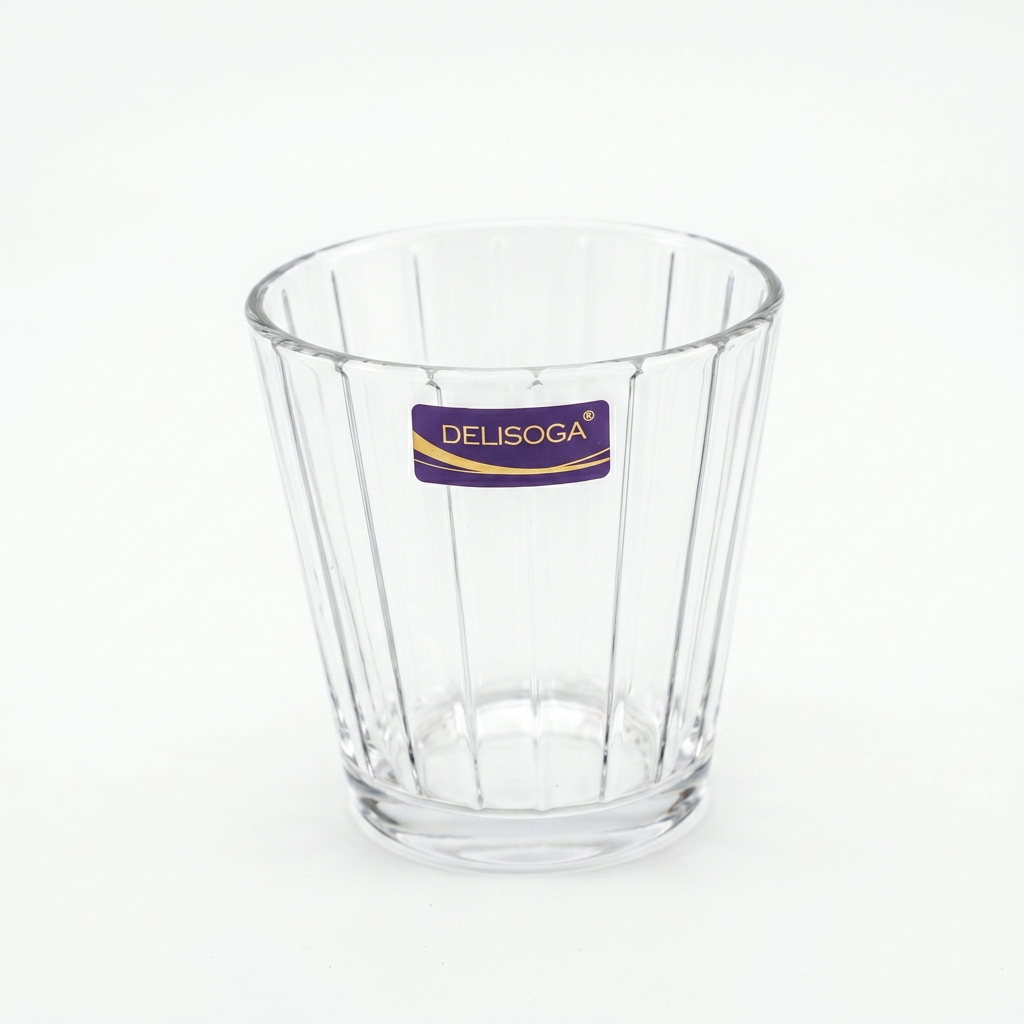Delisoga 275 ml 6-Piece Classic Ribbed DOF Glass Set Kaka Bawa Sons