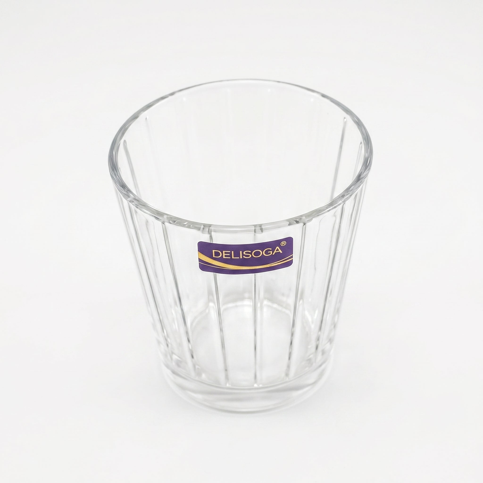 Delisoga 275 ml 6-Piece Classic Ribbed DOF Glass Set Kaka Bawa Sons