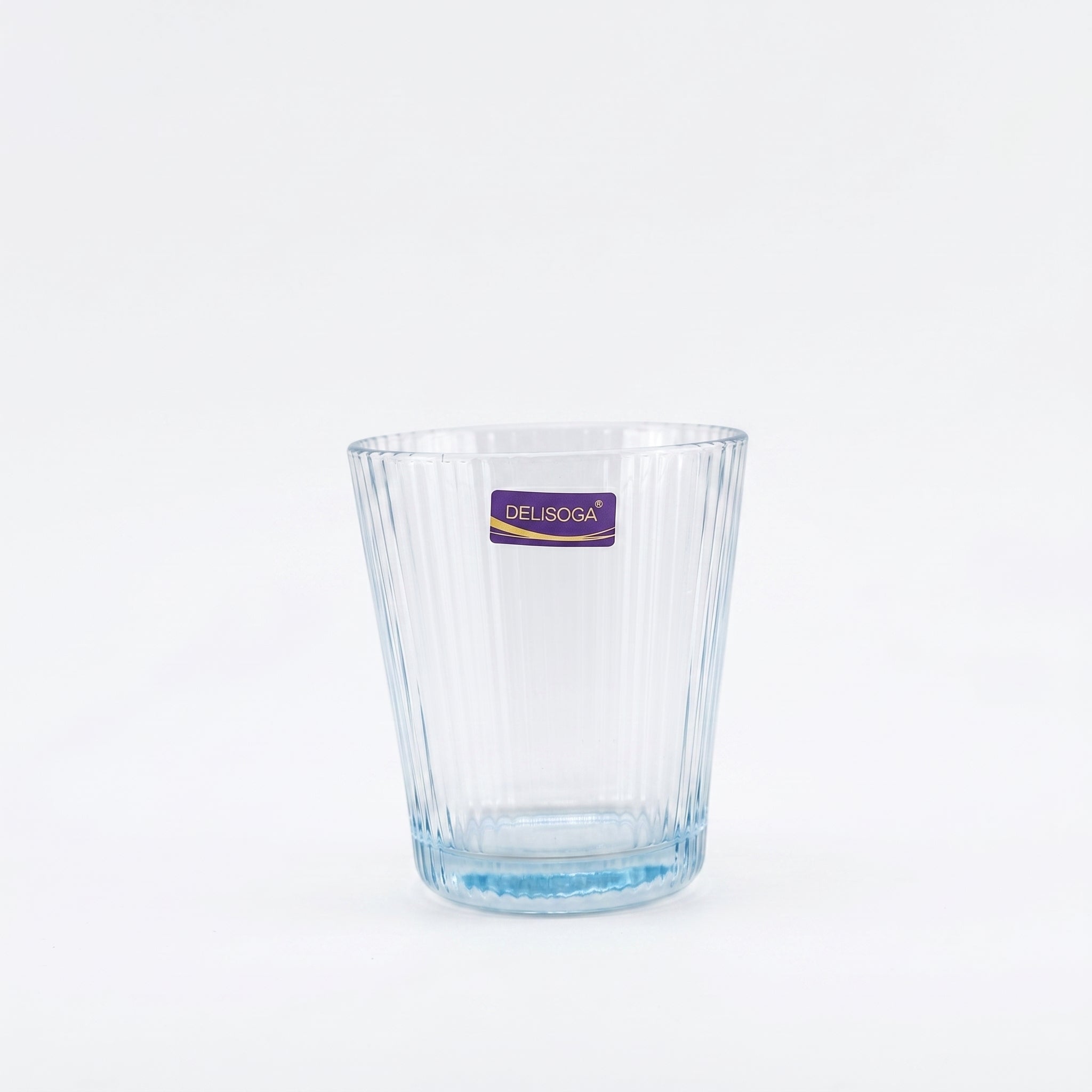 Delisoga 335 ml 6-Piece Tapered Ribbed DOF Glass