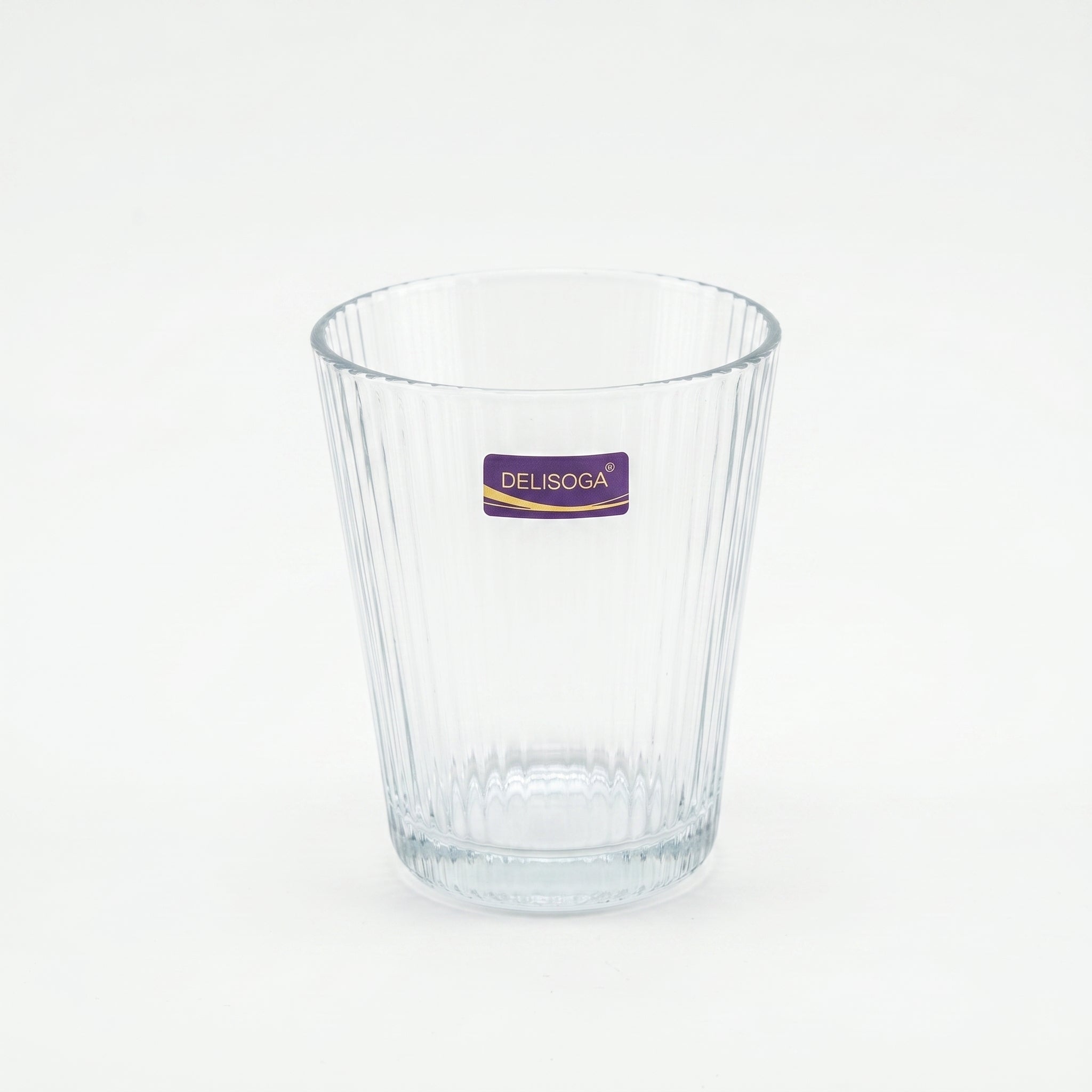 Delisoga 335 ml 6-Piece Tapered Ribbed DOF Glass