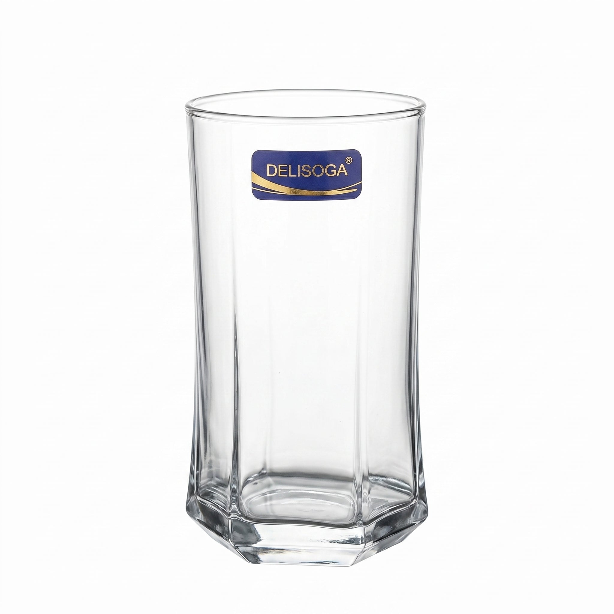 Delisoga 330 ml 6-Piece Octagonal Hi Ball Glass