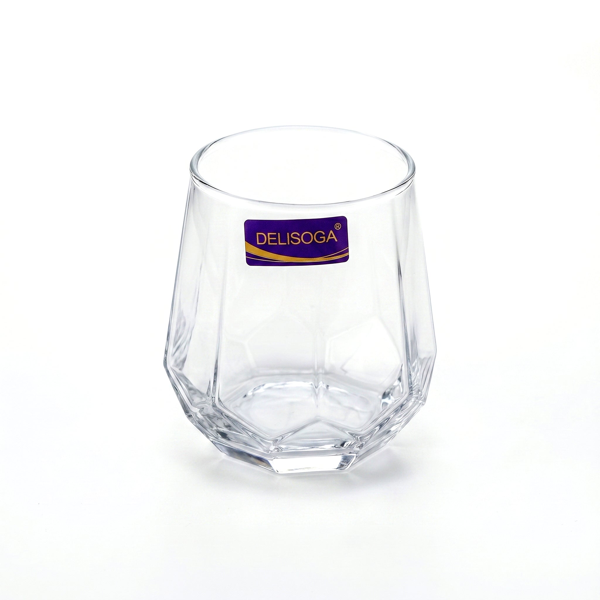 Delisoga 340 ml 6-Piece Gemstone Style DOF Glass