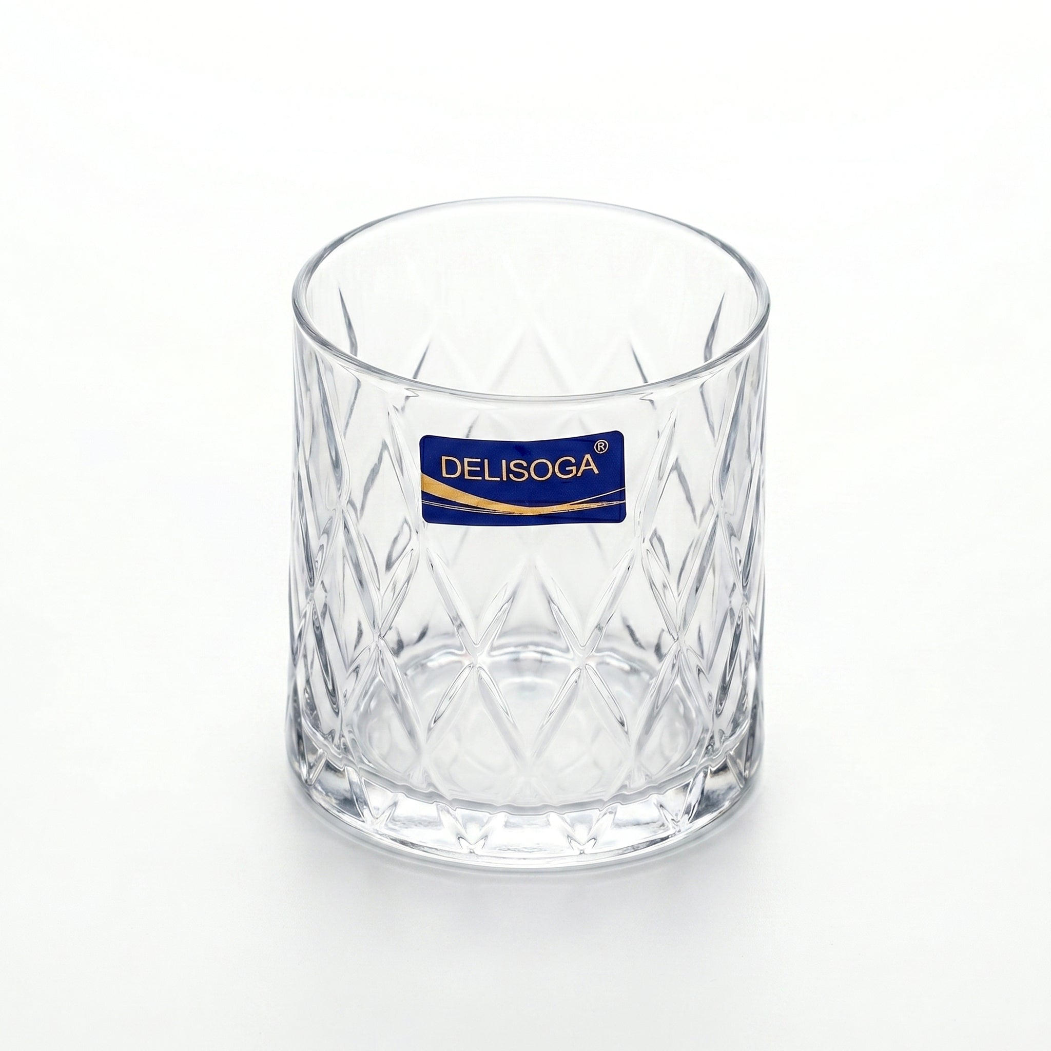 Delisoga 340 ml 6-Piece Diamond Crystal Faceted DOF Glass
