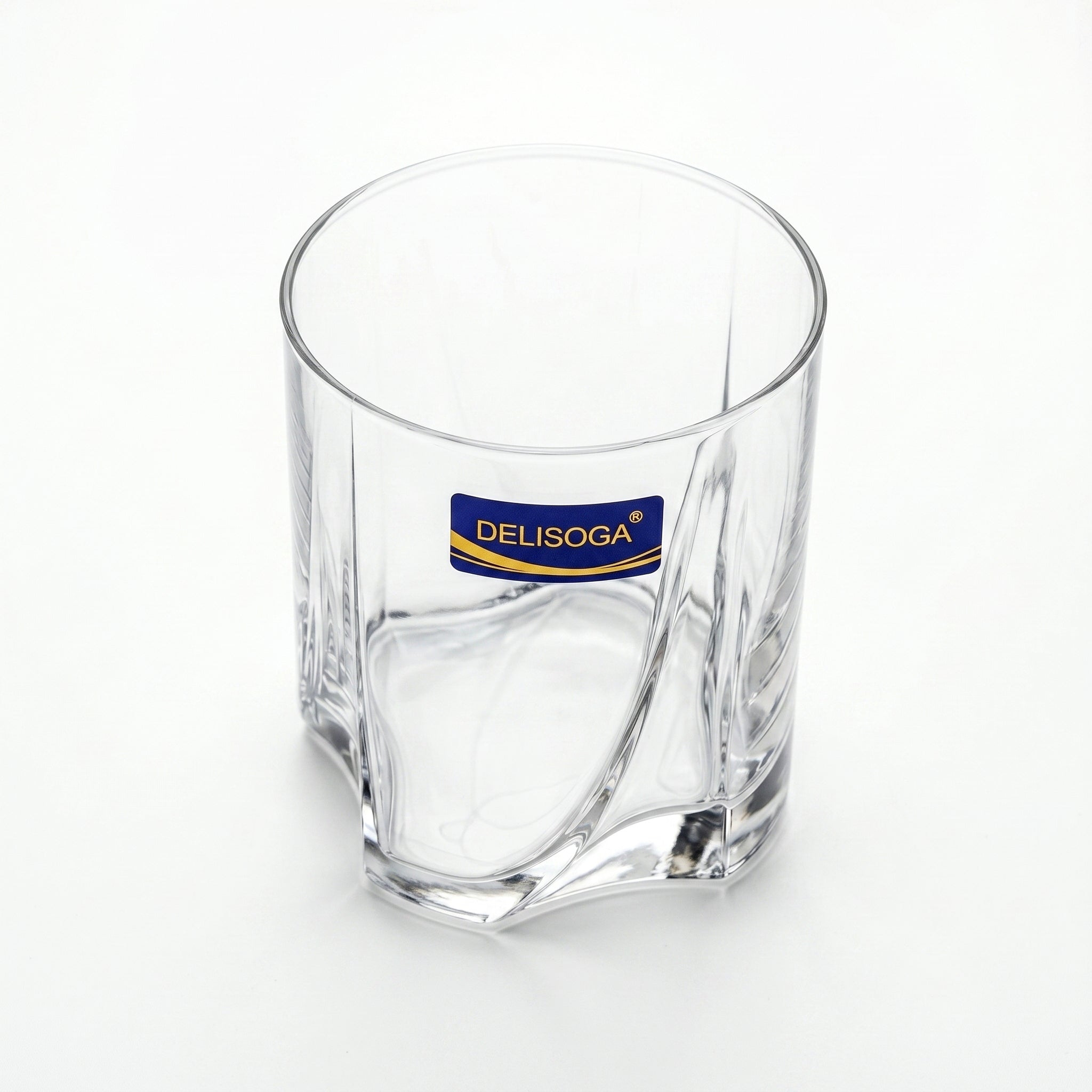 Delisoga 355 ml 6-Piece Twisted Swirl DOF Glass