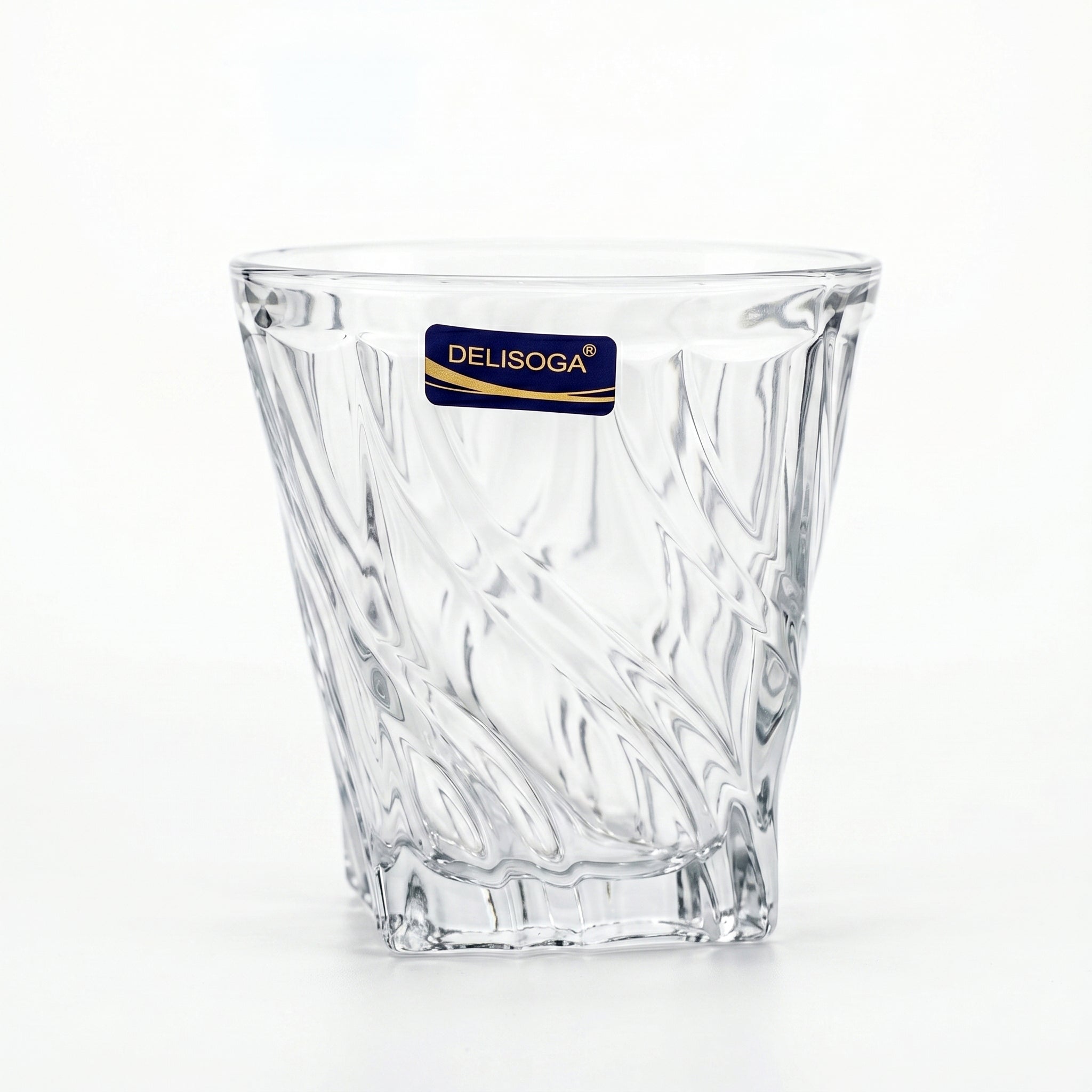 Delisoga 320 ml 6-Piece Wave Swirl DOF Glass Set