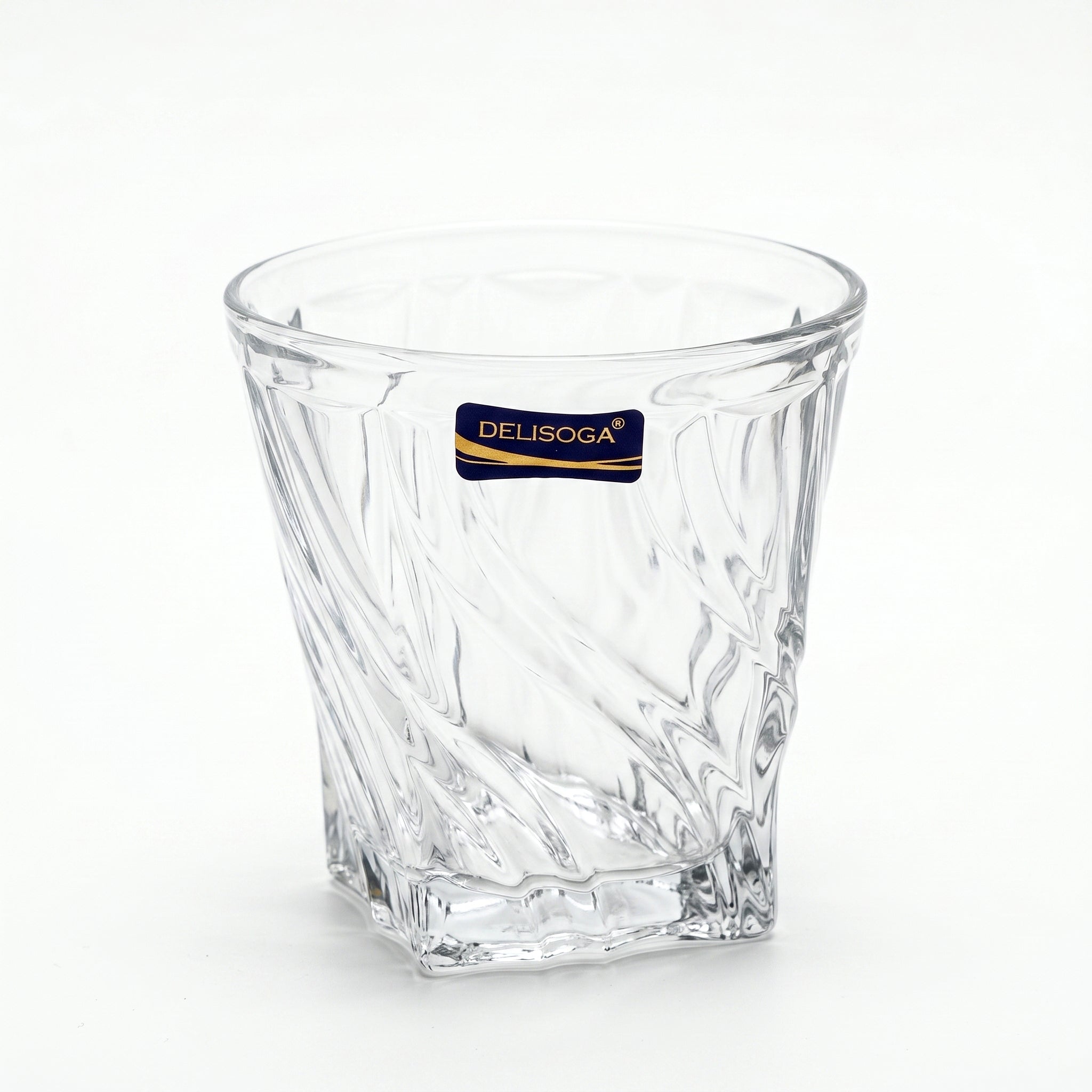 Delisoga 320 ml 6-Piece Wave Swirl DOF Glass Set