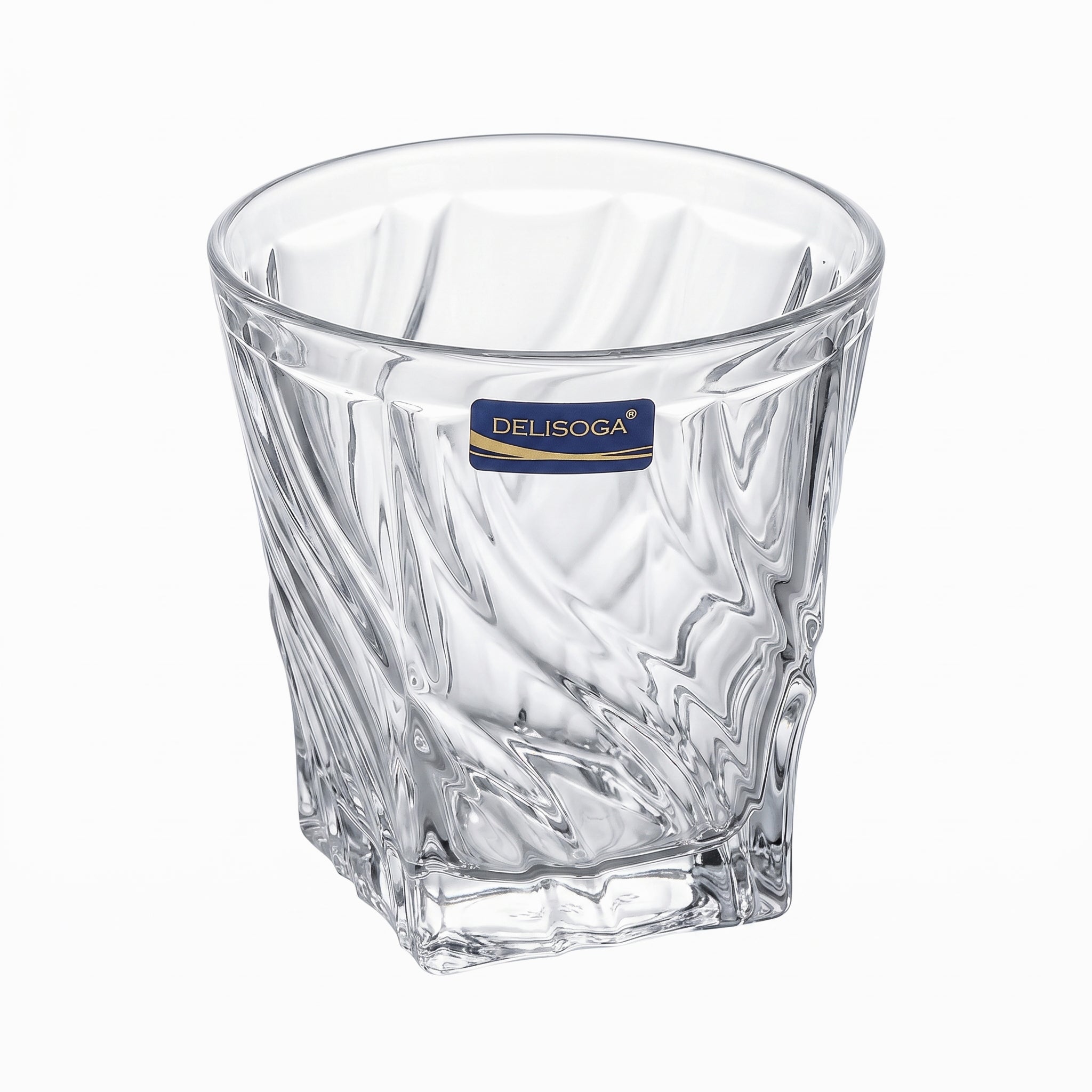 Delisoga 320 ml 6-Piece Wave Swirl DOF Glass Set