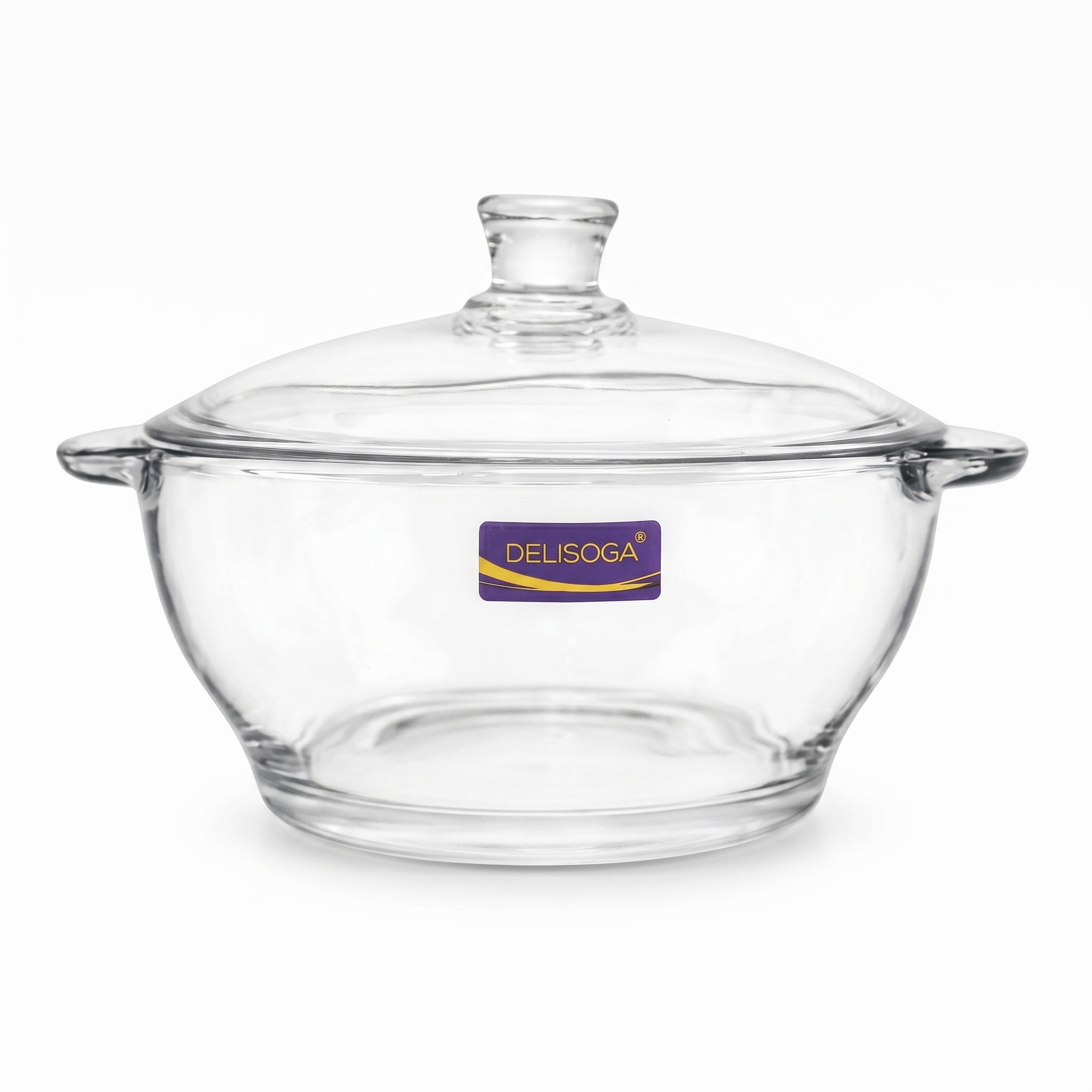 Delisoga 1-Liter Glass Serving Pot With Glass Lid