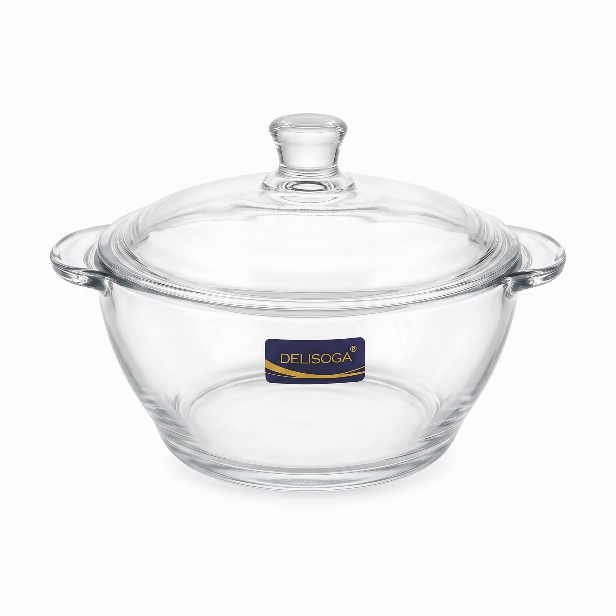 Delisoga 1-Liter Glass Serving Pot With Glass Lid