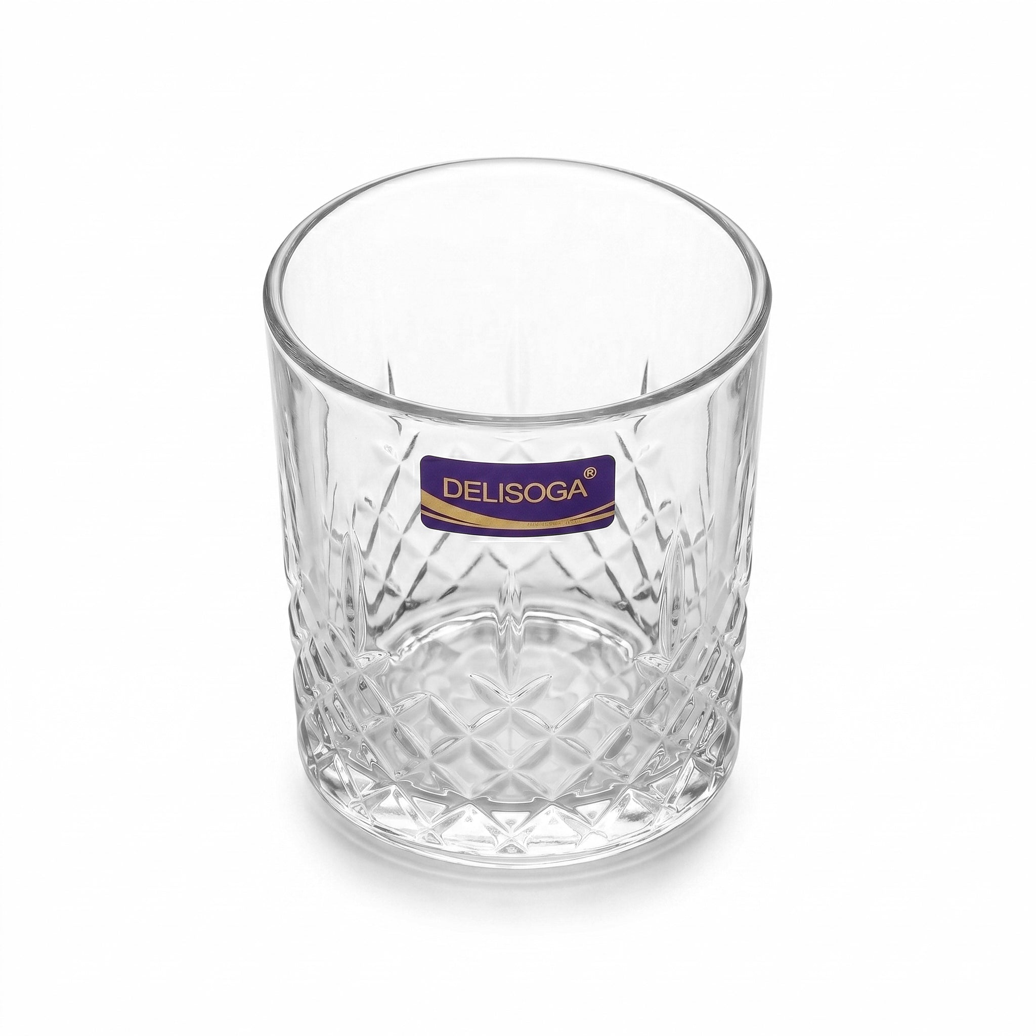 Delisoga 340 ml 6-Piece Diamond Cut Base DOF Glass Set