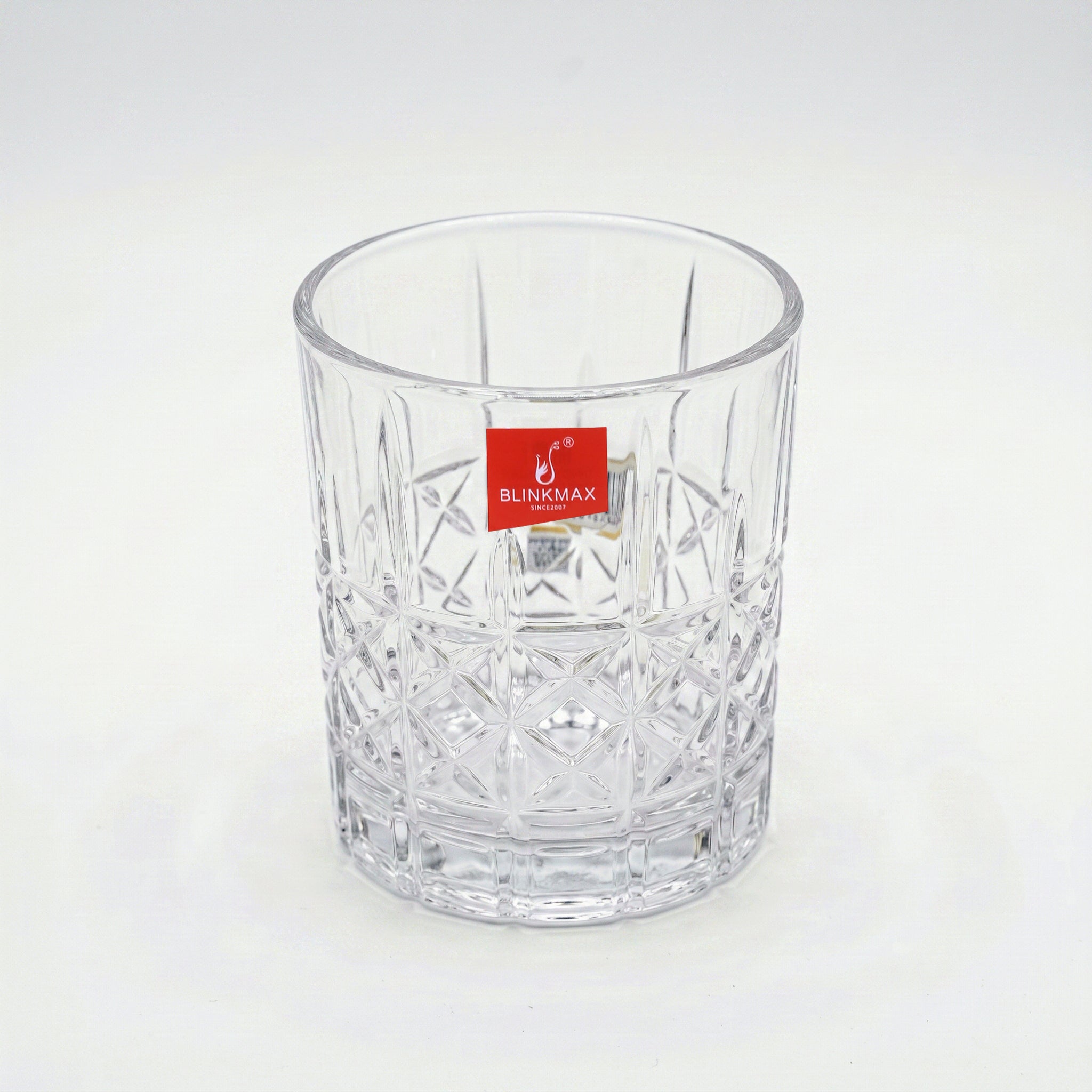 Blinkmax 350 ml 6-Piece Diamond Pattern Vintage Cut DOF Glass Set