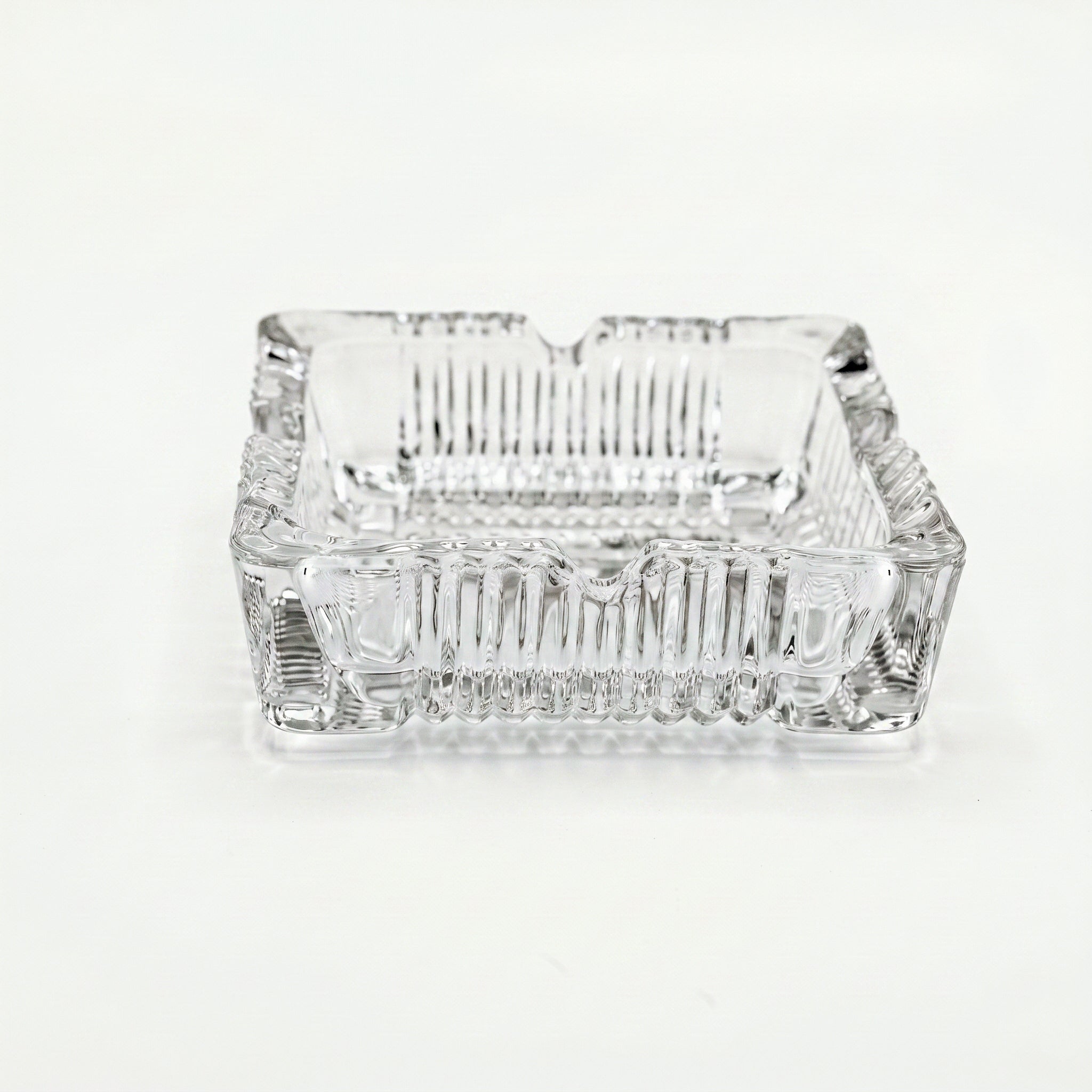 Blinkmax Classic Crystal Glass Square Ashtray