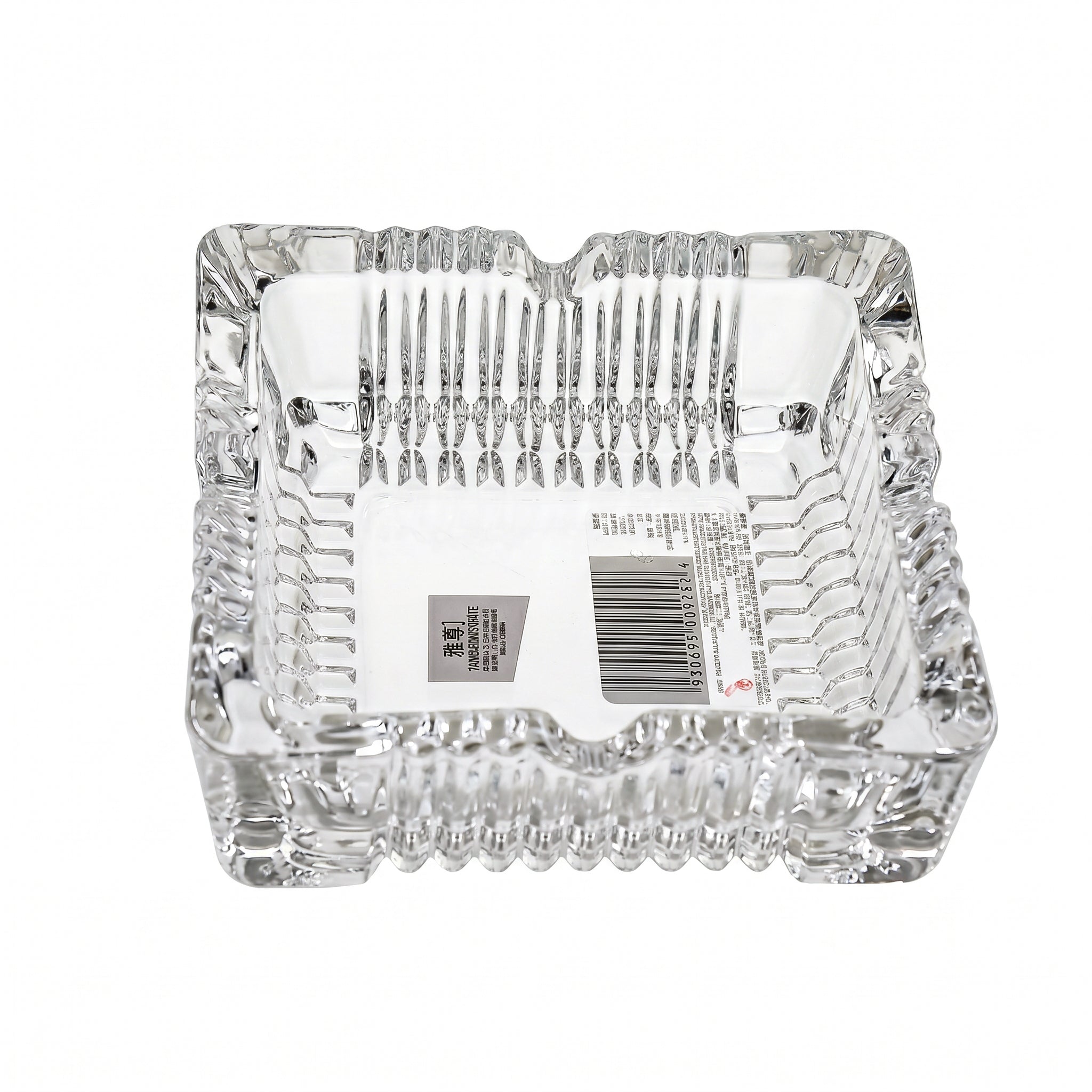 Blinkmax Classic Crystal Glass Square Ashtray