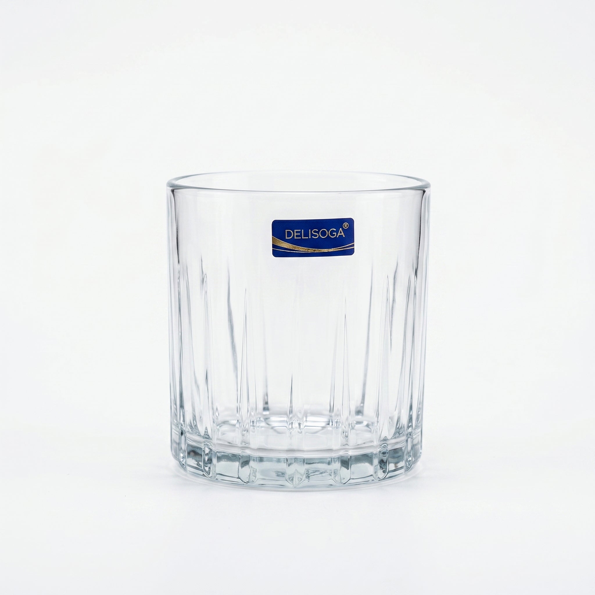 Delisoga 350 ml 6-Piece Vertical Fluted DOF Glass Set