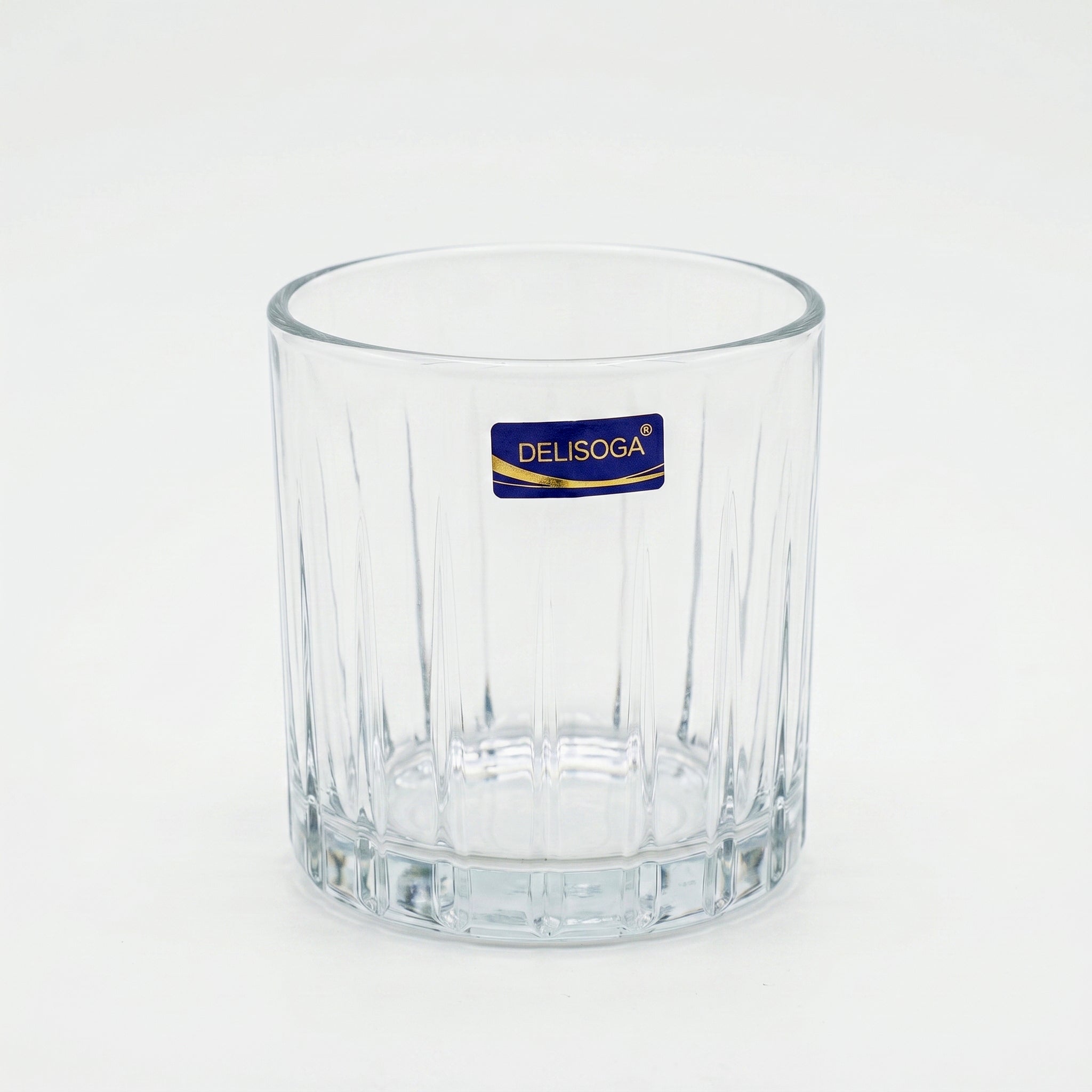 Delisoga 350 ml 6-Piece Vertical Fluted DOF Glass Set