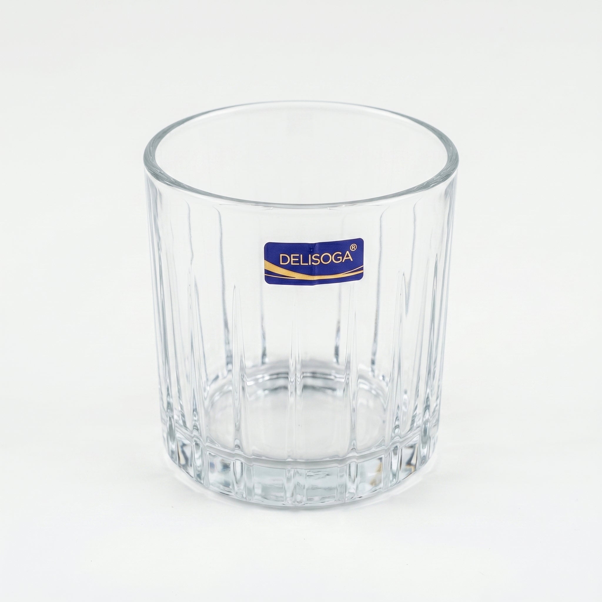 Delisoga 350 ml 6-Piece Vertical Fluted DOF Glass Set