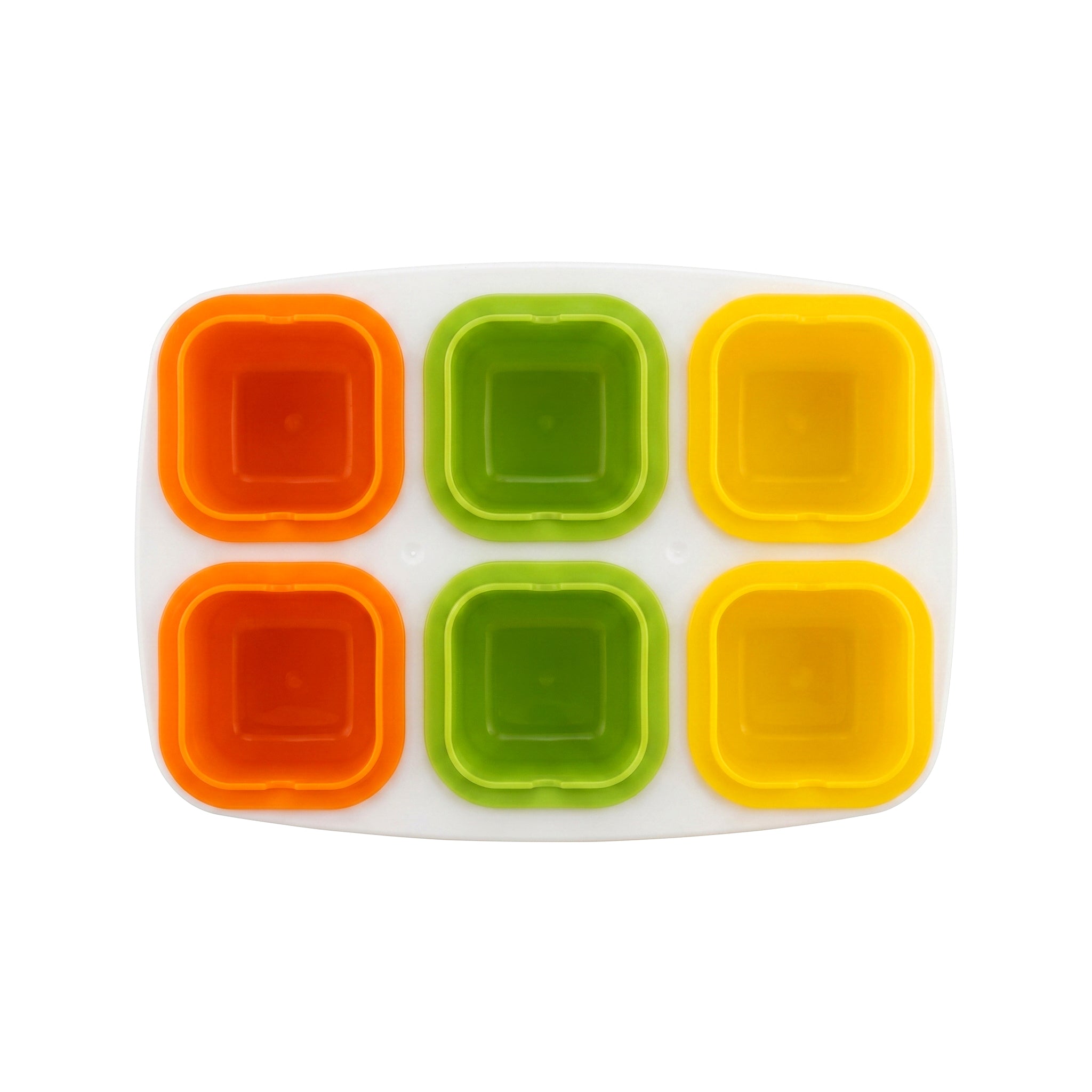 XRJ 6-Cavity Multi Ice Cube Tray With Individual Lids