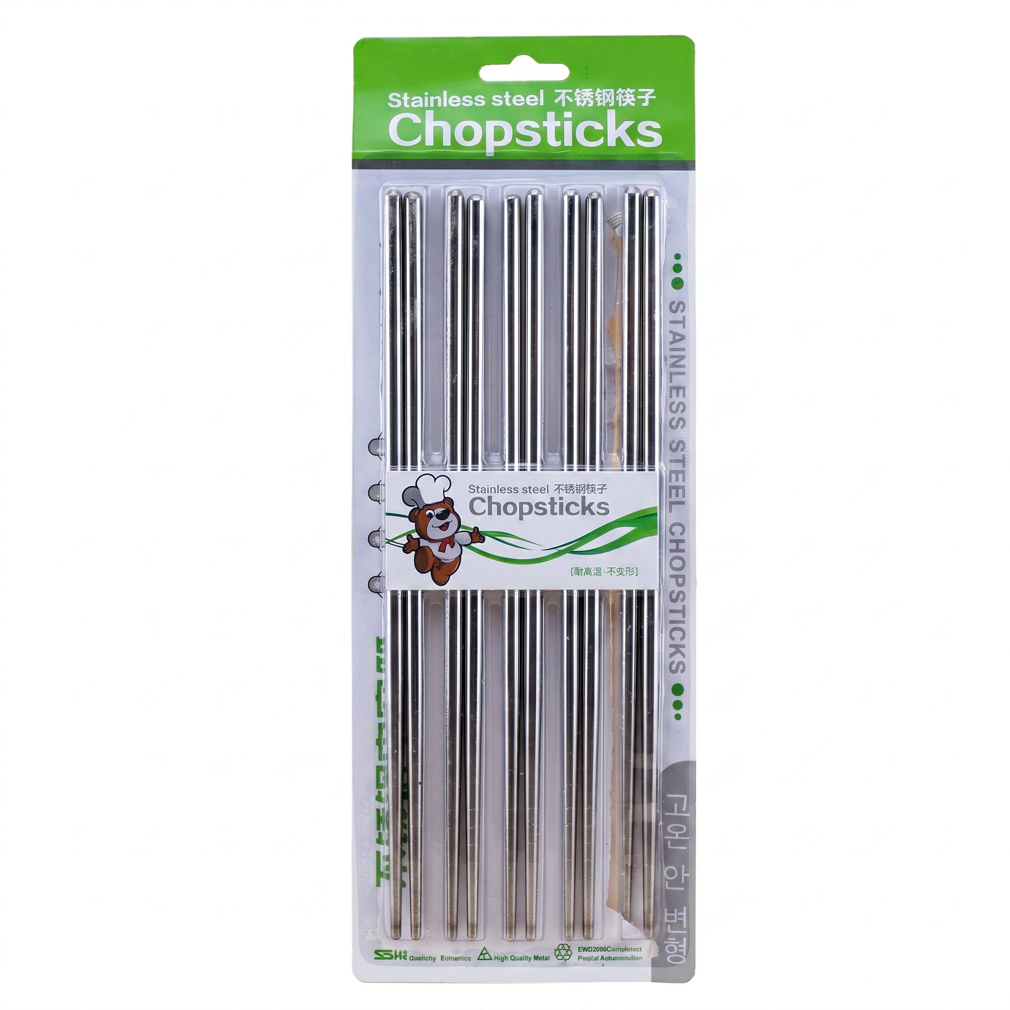 Crest 10-Piece Stainless Steel Chopsticks Set