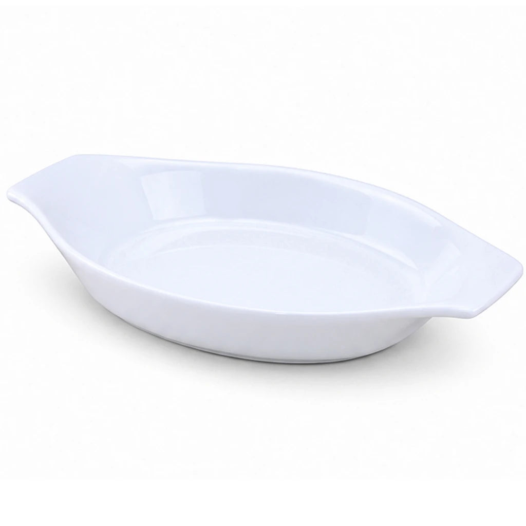 Forte B.K Casa White Oval Ceramic Serving Dish - 26 & 30 cm