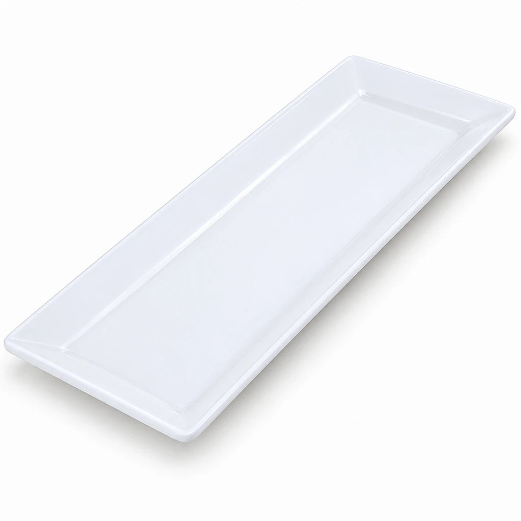 Forte B.K Rio White Rectangular Ceramic Liner - 22, 29 & 34 cm