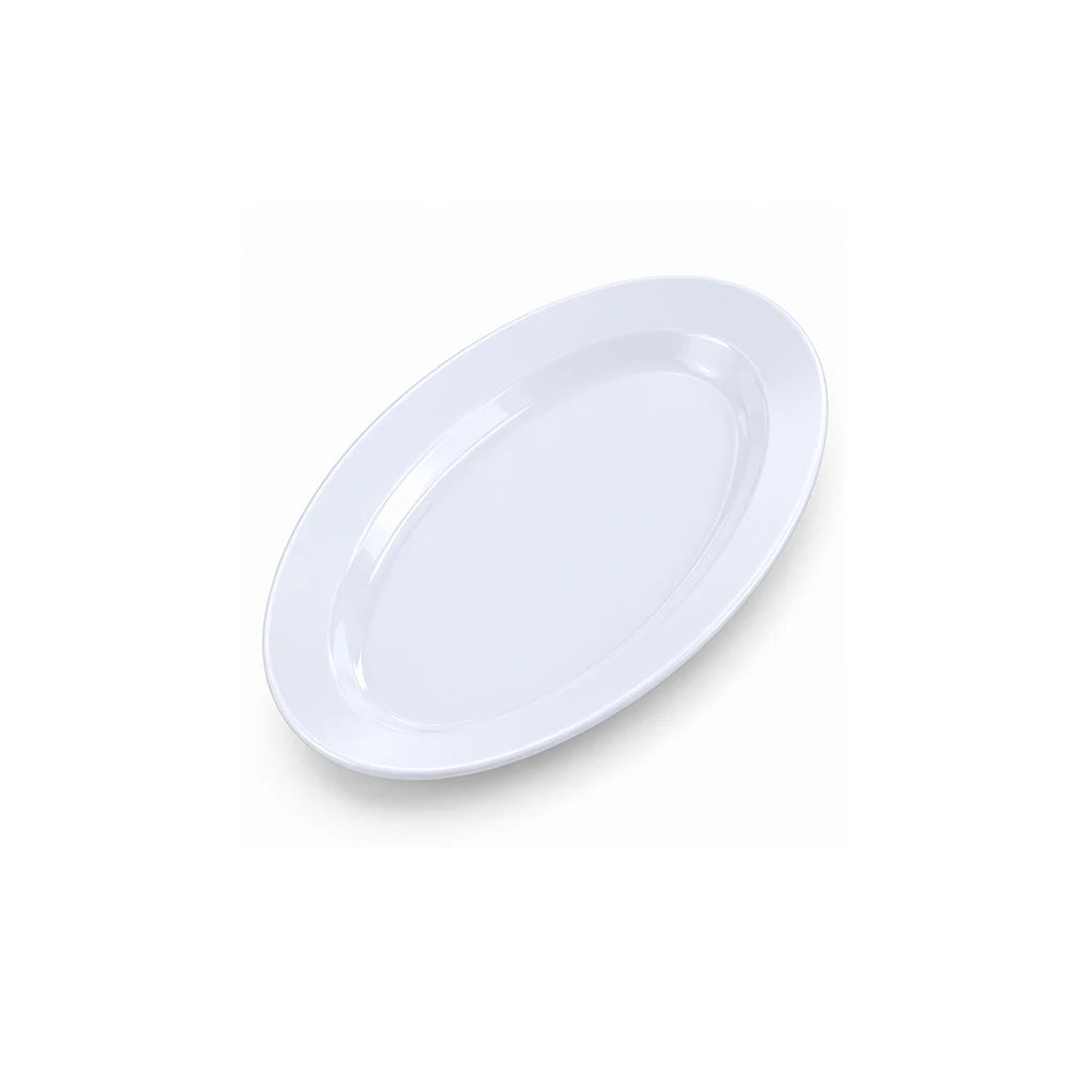 Forte B.K Classic White Ceramic Oval Serving Platter - 26 & 30 Cm