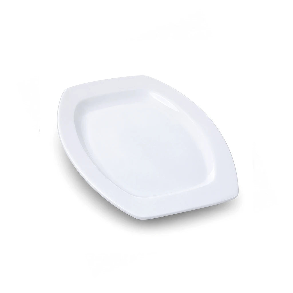 Forte B.K Vista 30 cm White Ceramic Oval Serving Platter