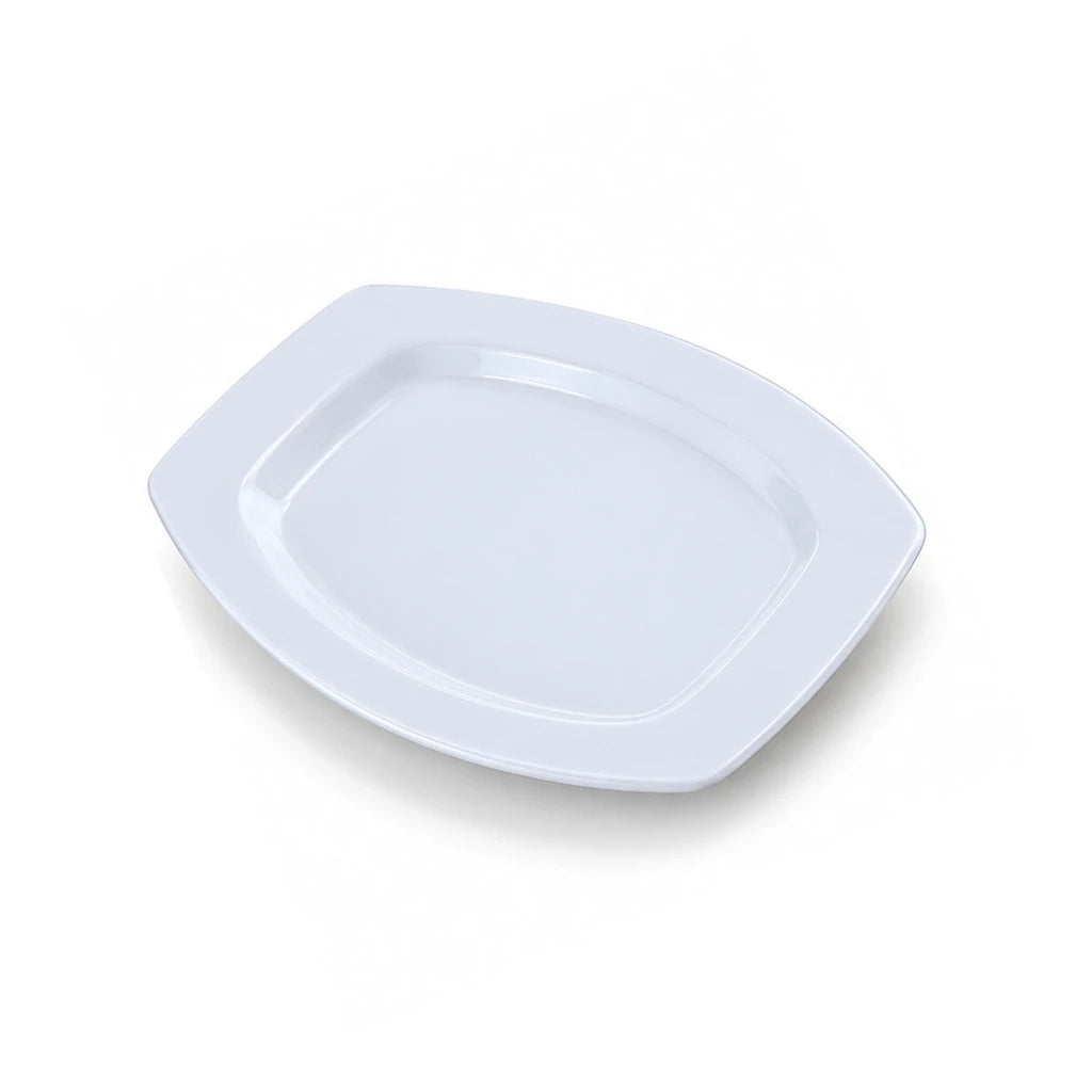 Forte B.K Vista 30 cm White Ceramic Oval Serving Platter