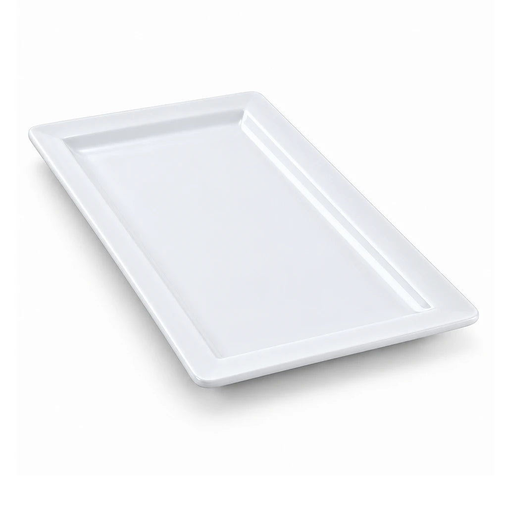 Forte B.K Rio White Rectangular Ceramic Liner - 22, 29 & 34 cm