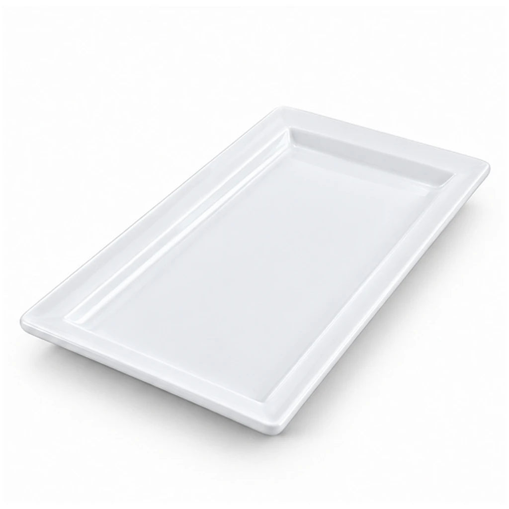 Forte B.K Rio White Rectangular Ceramic Liner - 22, 29 & 34 cm