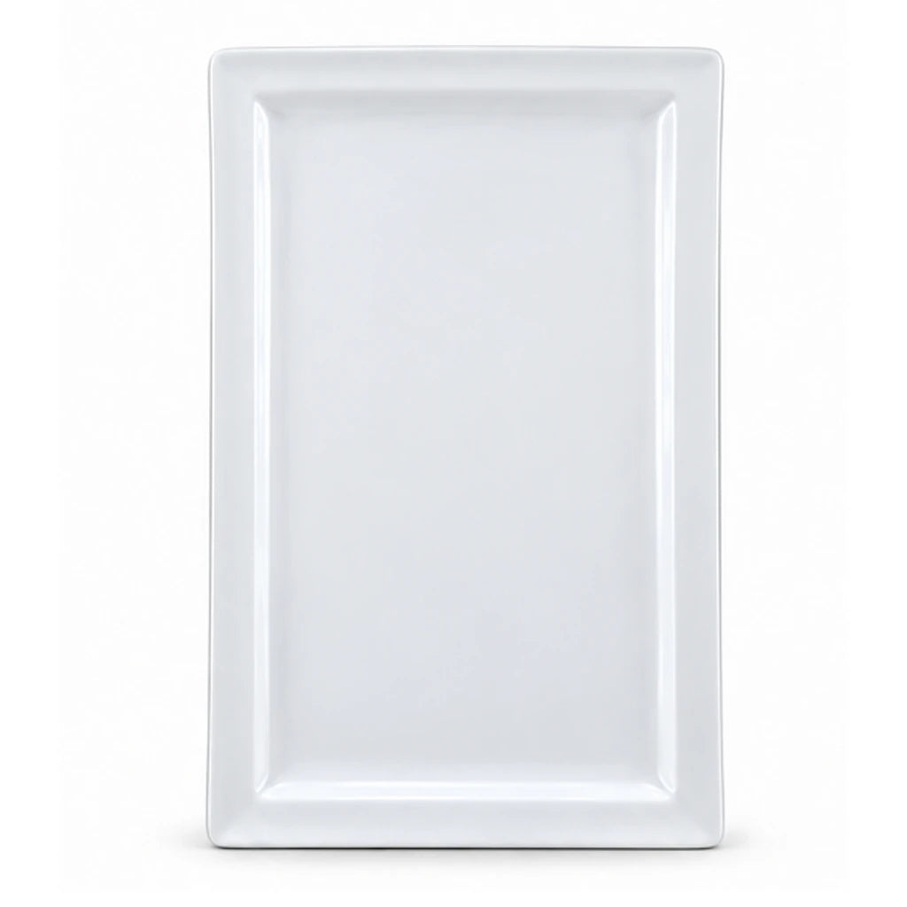 Forte B.K Rio White Rectangular Ceramic Liner - 22, 29 & 34 cm