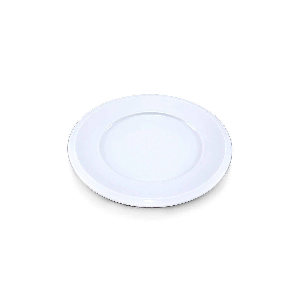 Forte B.K Classic White Ceramic Flat Plate - 21 & 26 cm