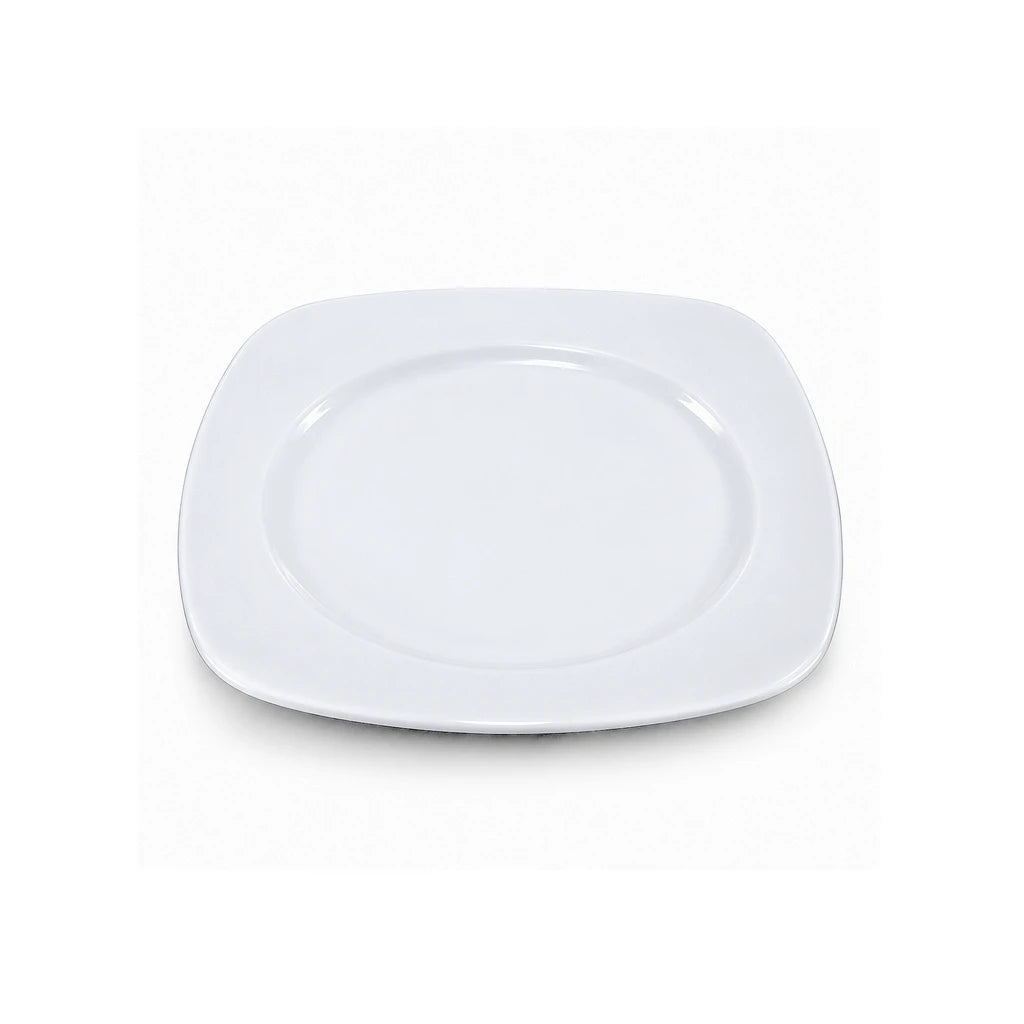 Forte B.K Sigma 19 cm White Ceramic Square Flat Plate